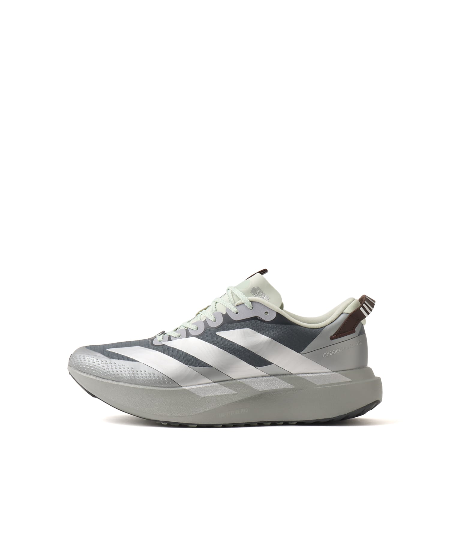 adidas Adizero EVO SL ATR M / The Mandalorian and Grogu GREY FIVE/MATTE SILVER/LINEN GREENのメイン画像