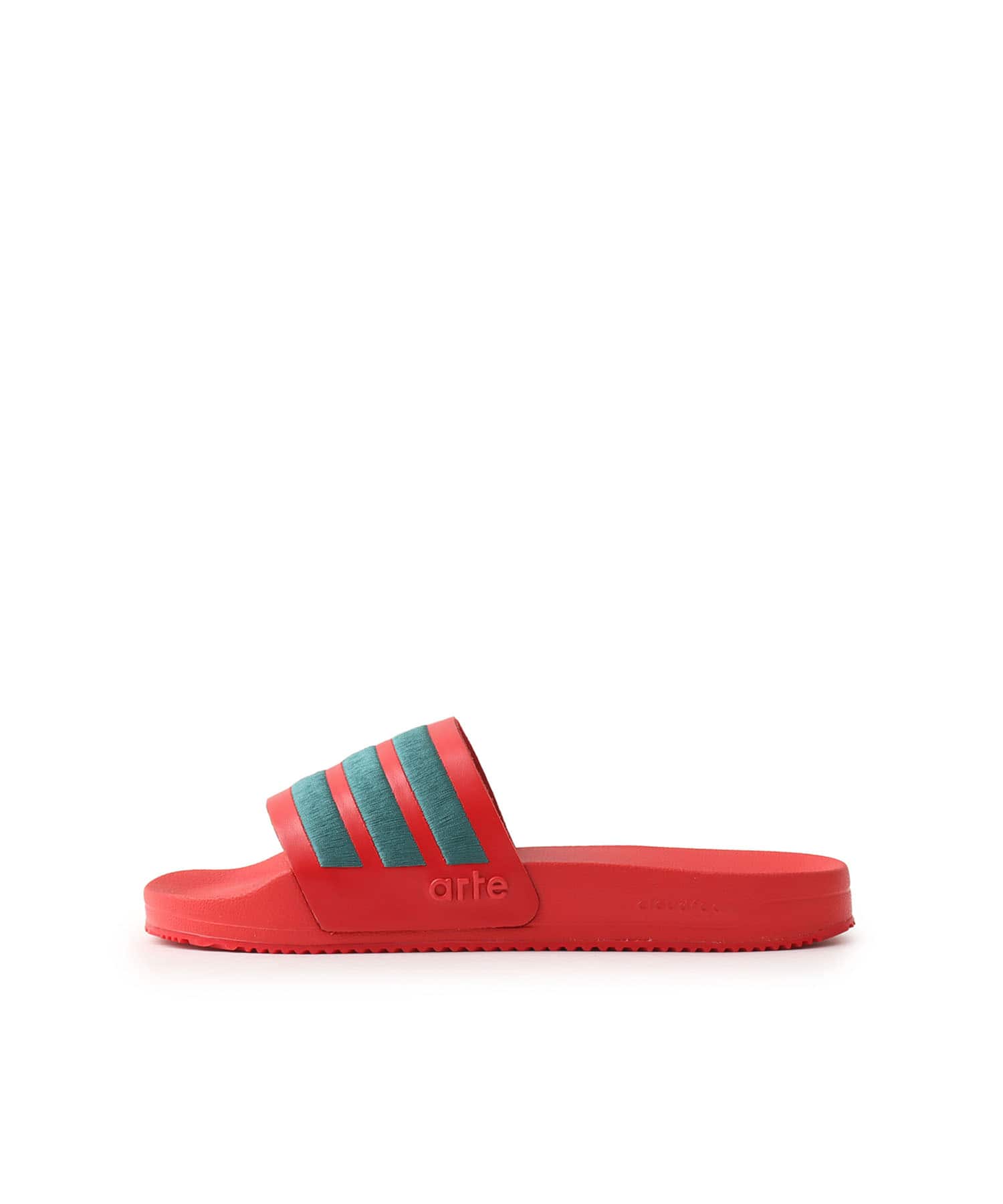 adidas X ARTE ANTWERP ADILETTE SLIDES BETSCA/CGREEN/BETSCAのメイン画像