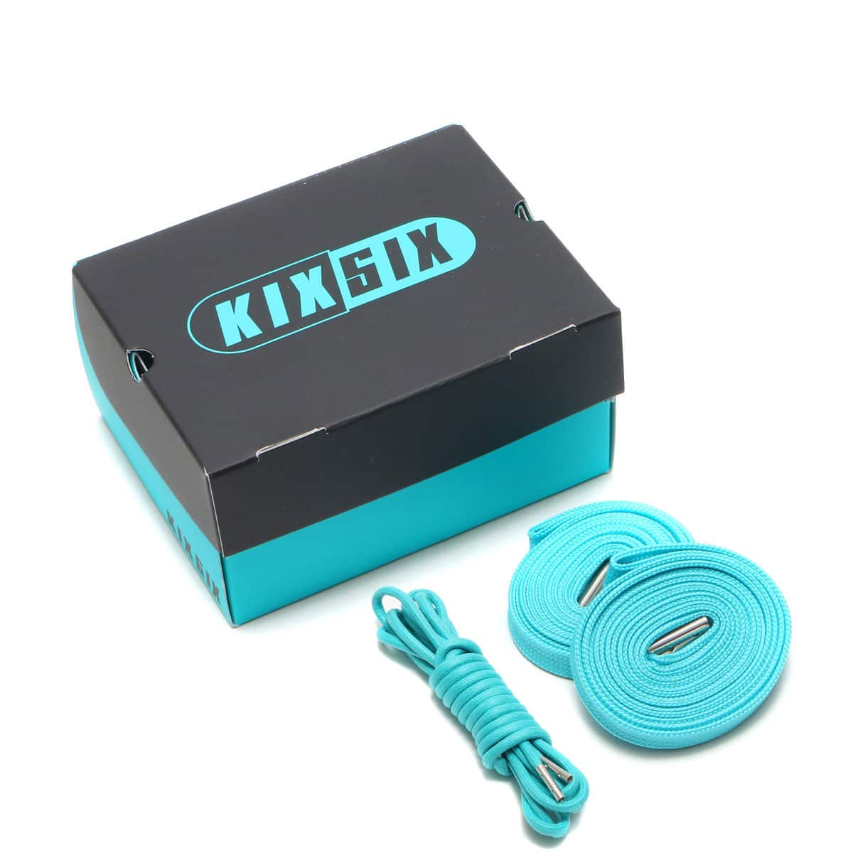 Kixsix For Atmos Waxed Ropelace Flat Shoelace Jade Silver