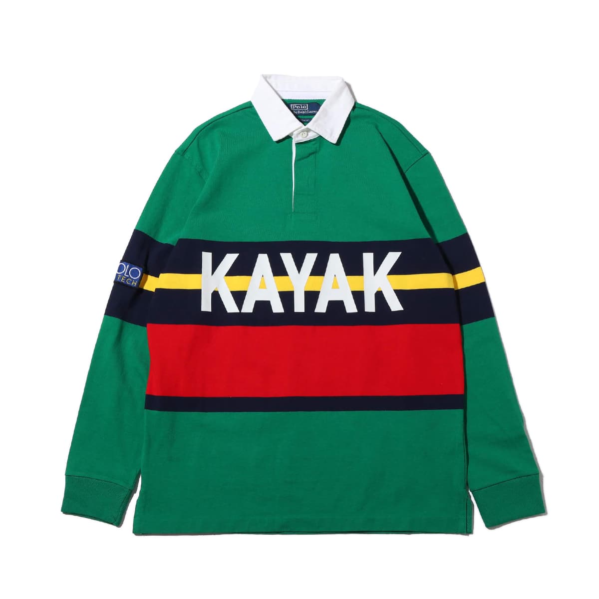 POLO RALPH LAUREN LSYDRUGBY M2-LONG SLEEVE-KNIT GREEN MULTI 18HO-Iのメイン画像
