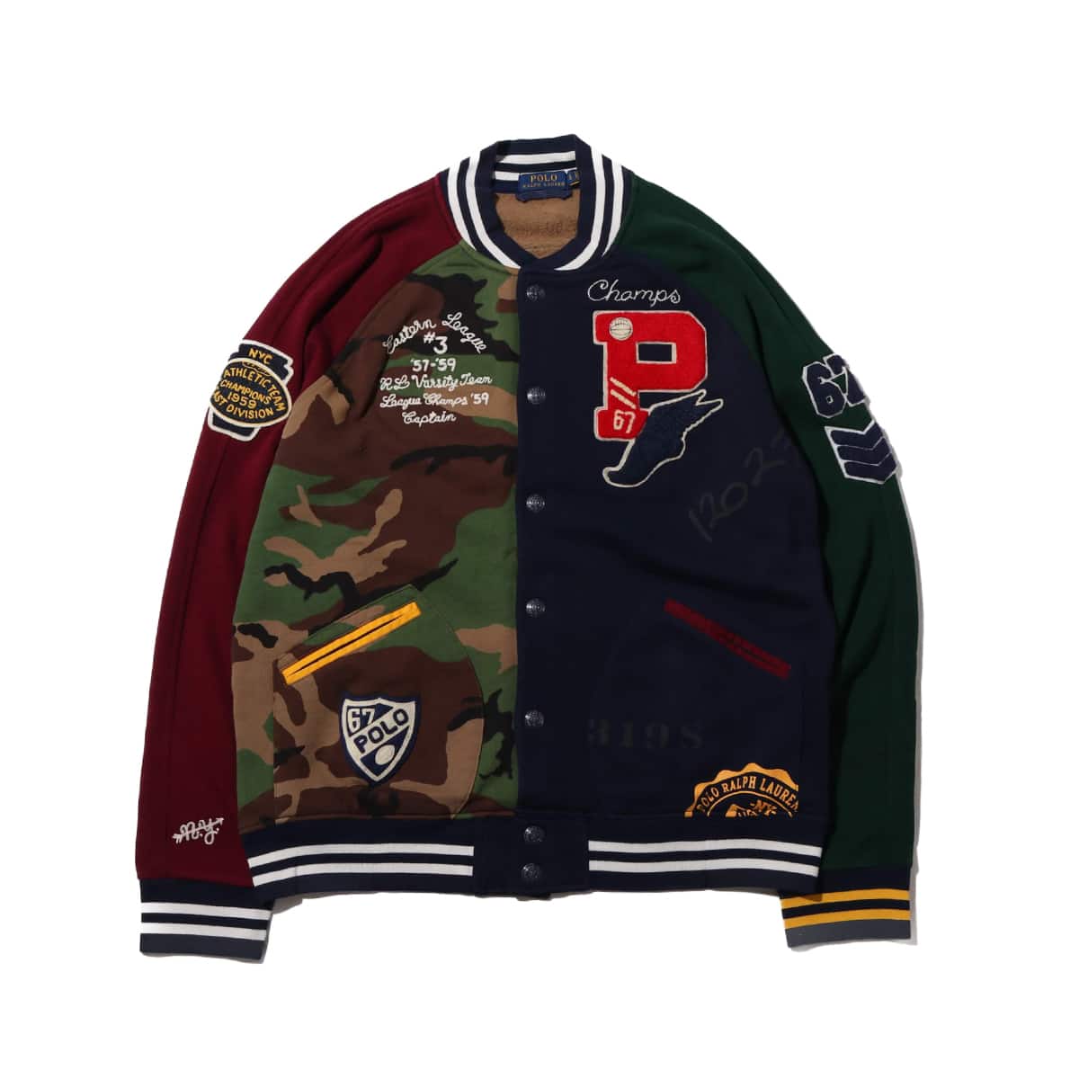 POLO RALPH LAUREN LSFBJCKTM3-LONG SLEEVE-KNIT MULTI 18HO-Iのメイン画像