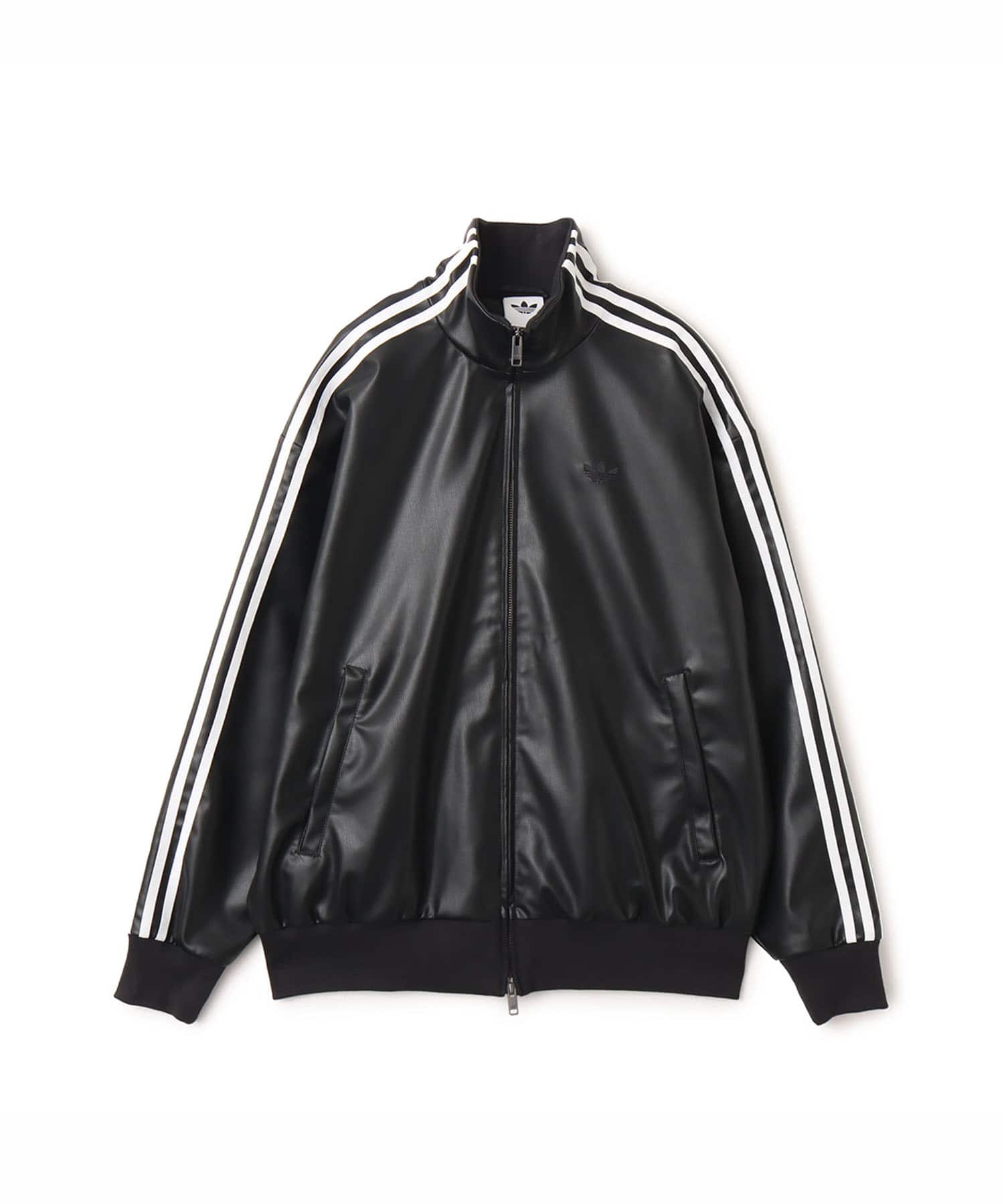 adidas PLEATHER 3STRIPES TRACK TOP ブラックのメイン画像