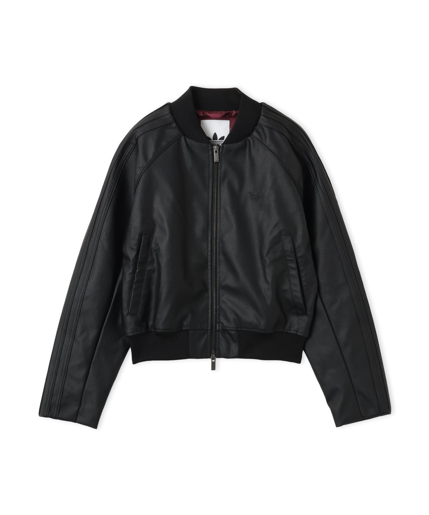 adidas PLEATHER SST TRACKTOP ブラック/マルーンのメイン画像