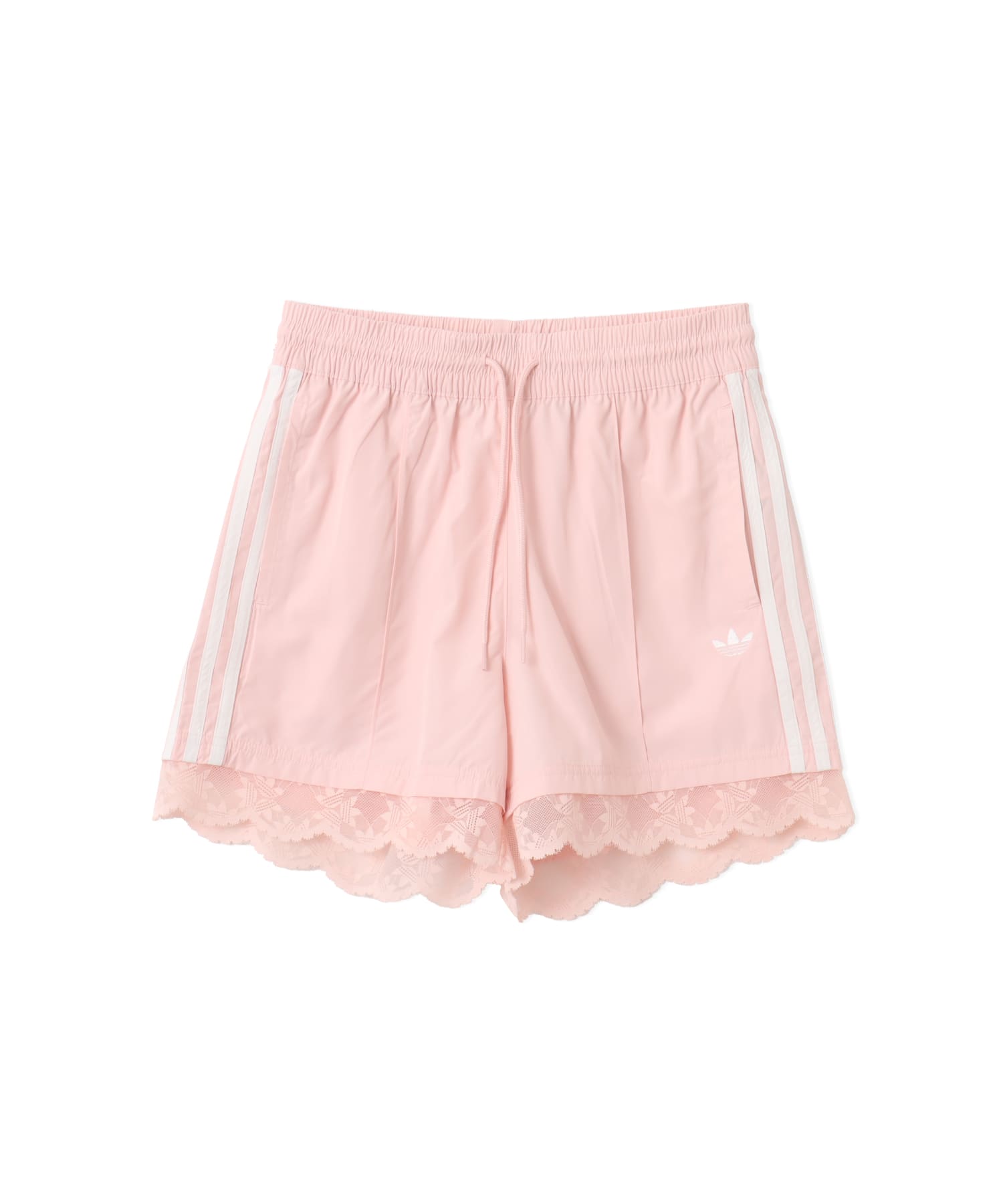 adidas LACE TRIM 3 STRIPE SHORT サンディーピンクのメイン画像