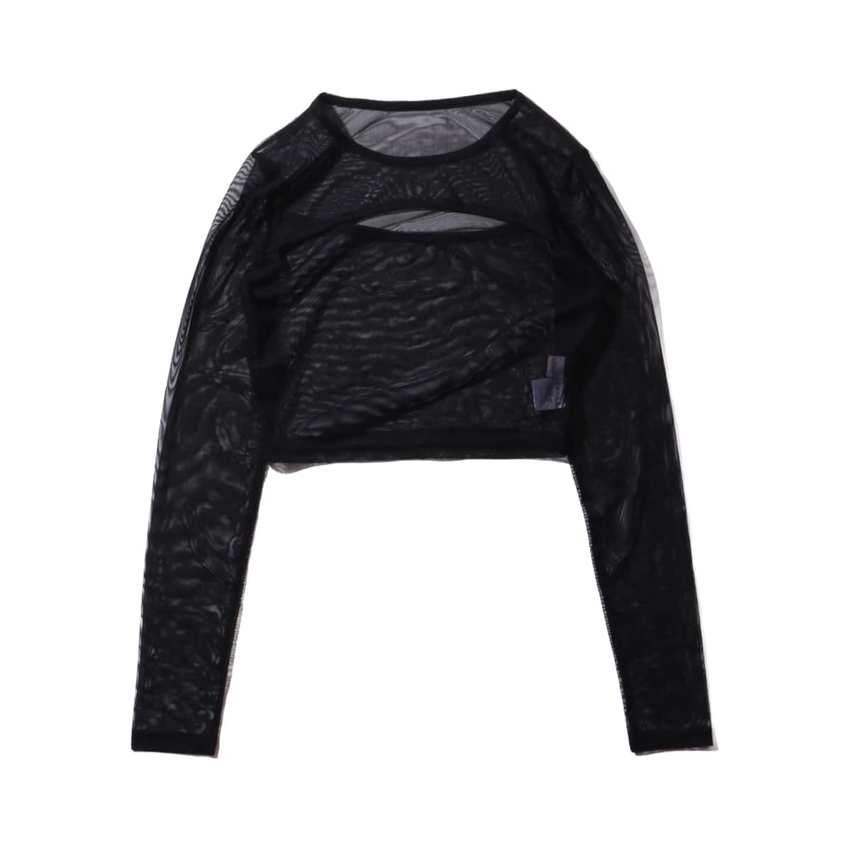 atmos pink メッシュ レイヤード ミニトップス TX BLACKのメイン画像