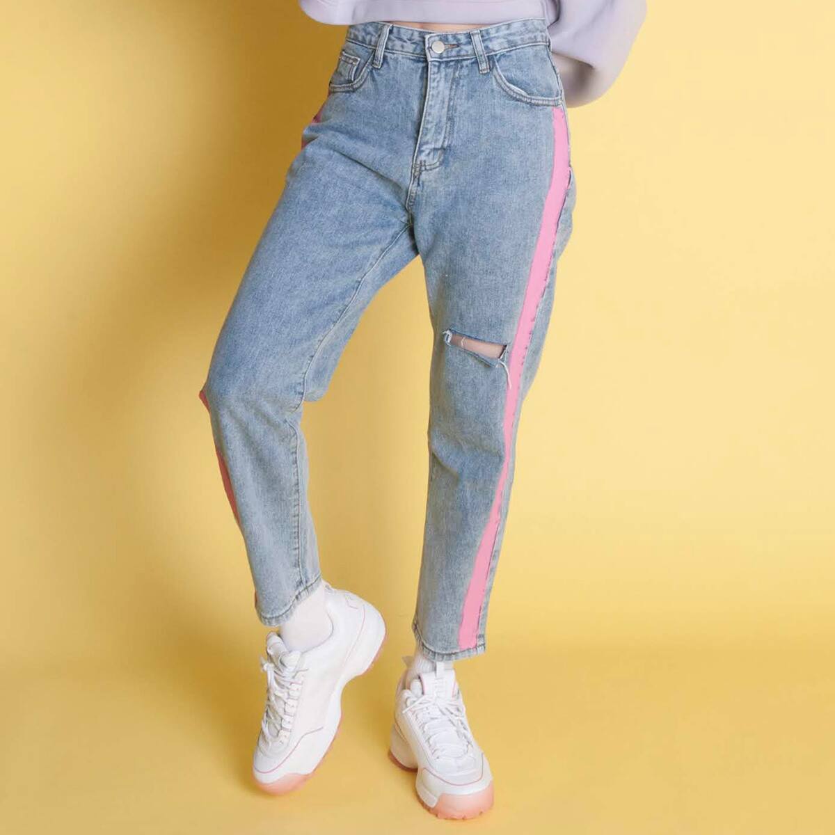 atmos pink カラーライン デニムパンツTX PINK 19SU-I_photo_large