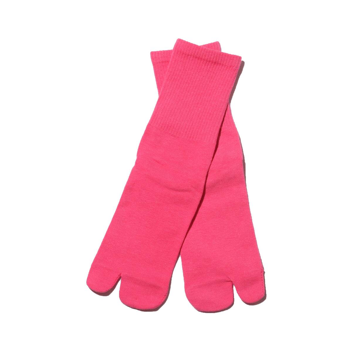 atmos pink カラフル タビ ソックス DARK PINKのメイン画像