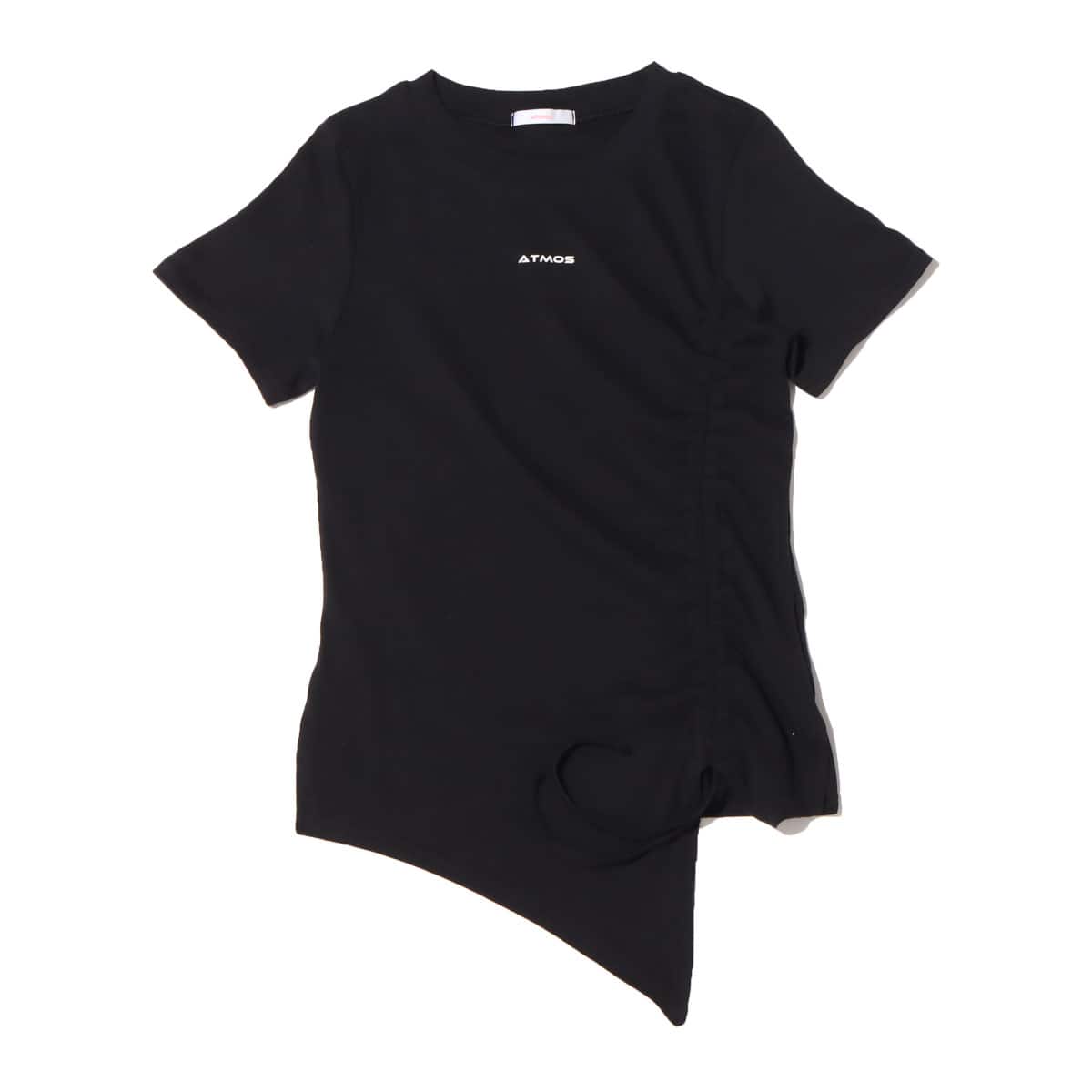 atmos pink サイド絞り ロゴトップス BLACKのメイン画像