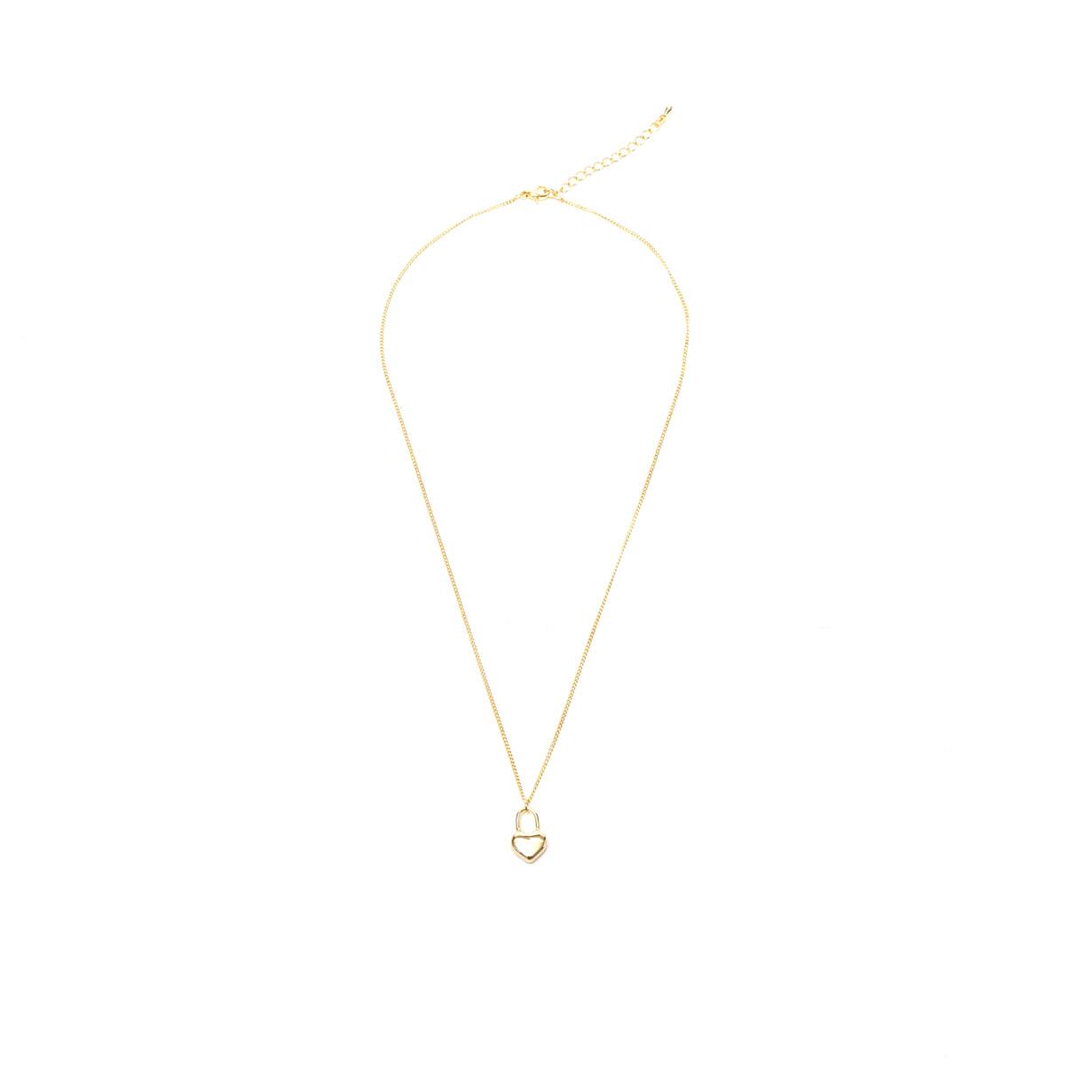 atmos pink ハートロックネックレス GOLDのメイン画像