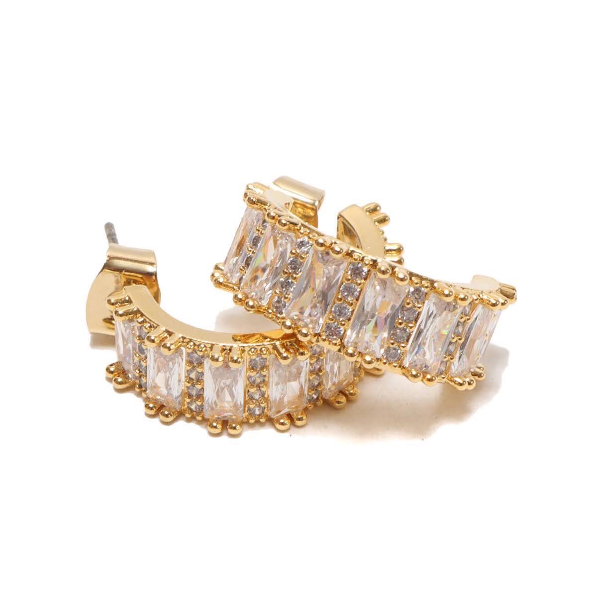 atmos pink ライン ビジューピアス GOLDのメイン画像