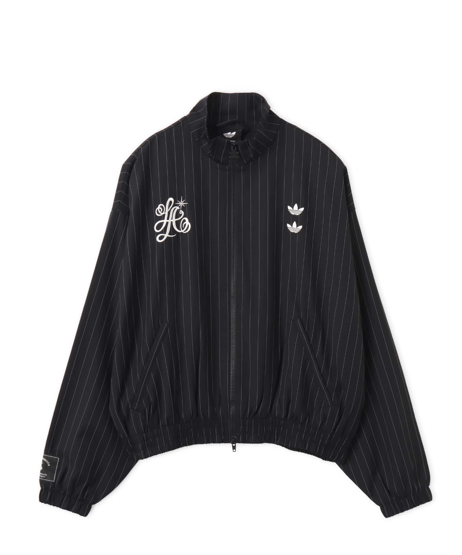 adidas CHAVARRIA PINSTRIPE TRACK JACKET ブラック/ホワイトのメイン画像