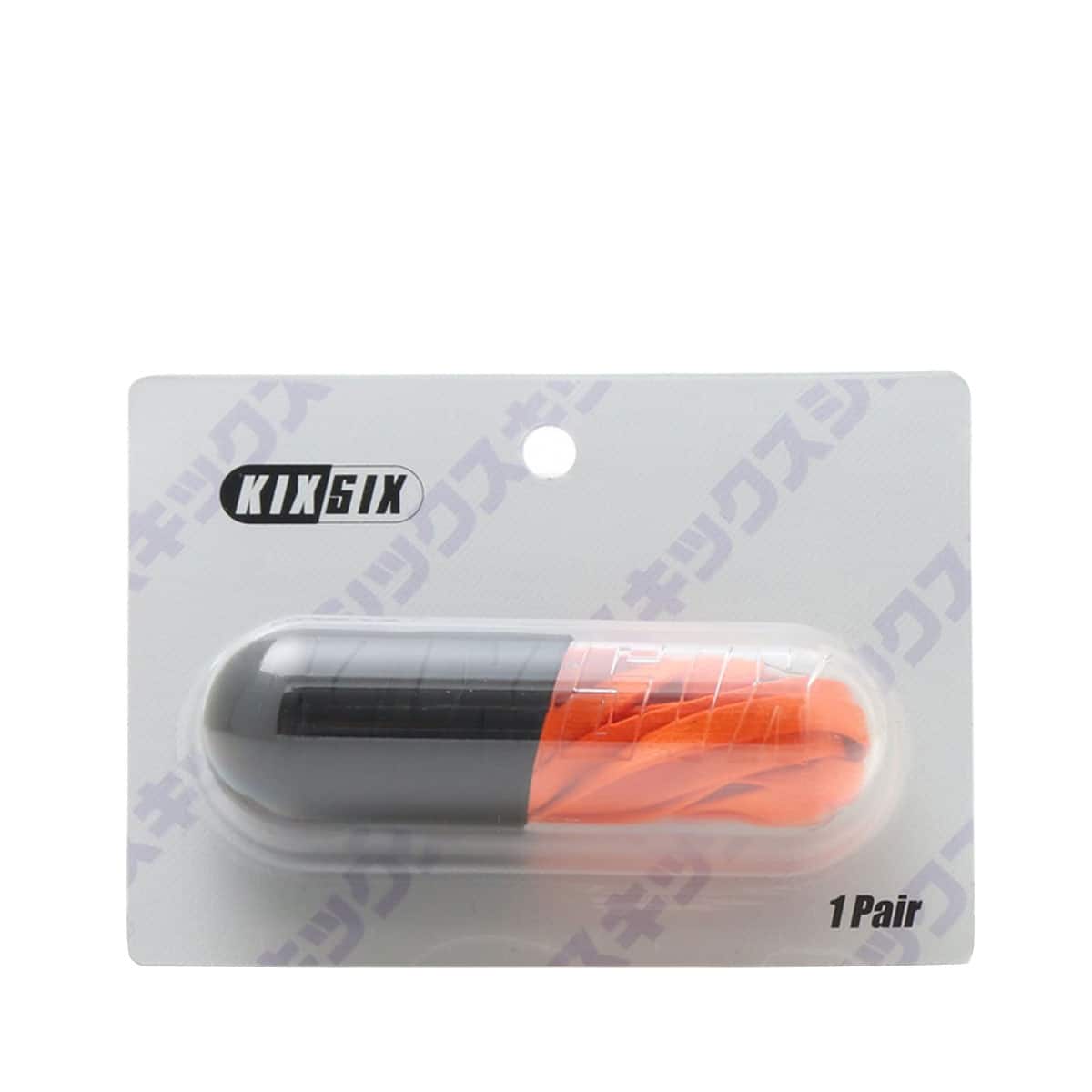 KIXSIX WAXED SHOELACE (CAPSULE)  ORANGE/silverのメイン画像