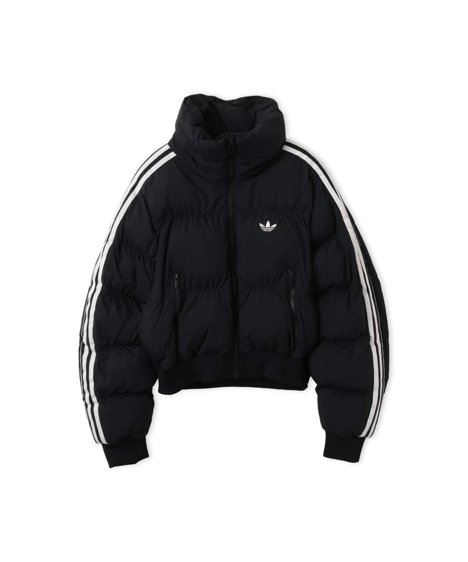 adidas ADICOLOR SHORT PUFFER JACKET ブラックのメイン画像