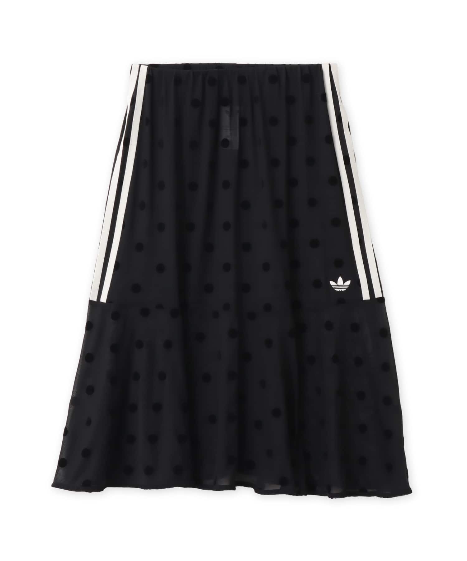 adidas SHEER POLKA DOTS SKIRT ブラックのメイン画像
