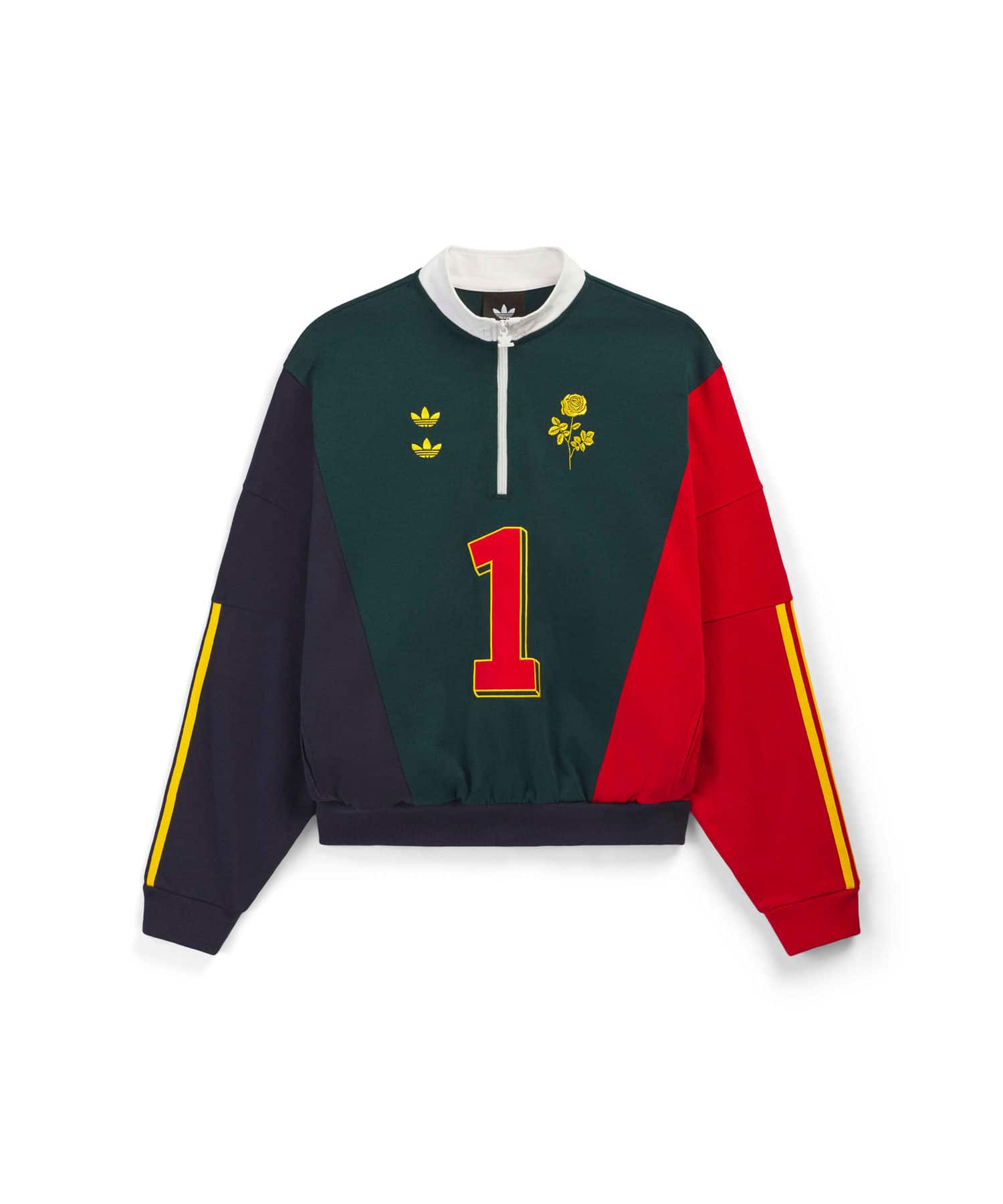adidas CHAVARRIA WATSONVILLE QUARTER ZIP オーロラアイビー/レジェンドインク/ベタースカーレットのメイン画像