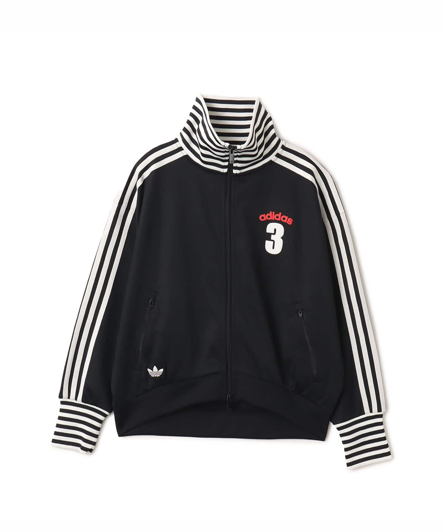 adidas VINTAGE TRACK TOP OG STRIPED RIB ブラックのメイン画像