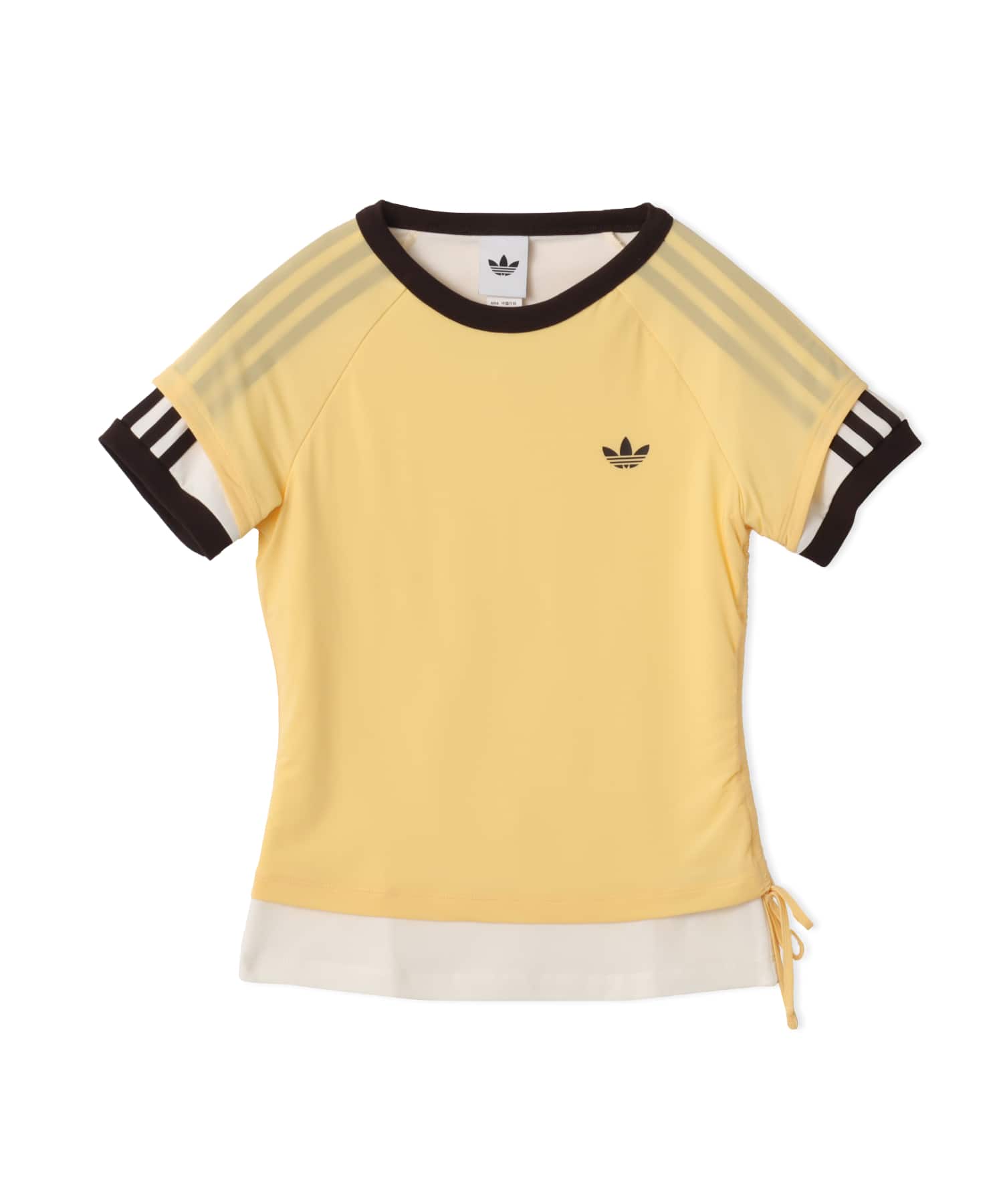 adidas DOUBLE LAYERED CALI T-SHIRT オレンジティント/オフホワイトのメイン画像