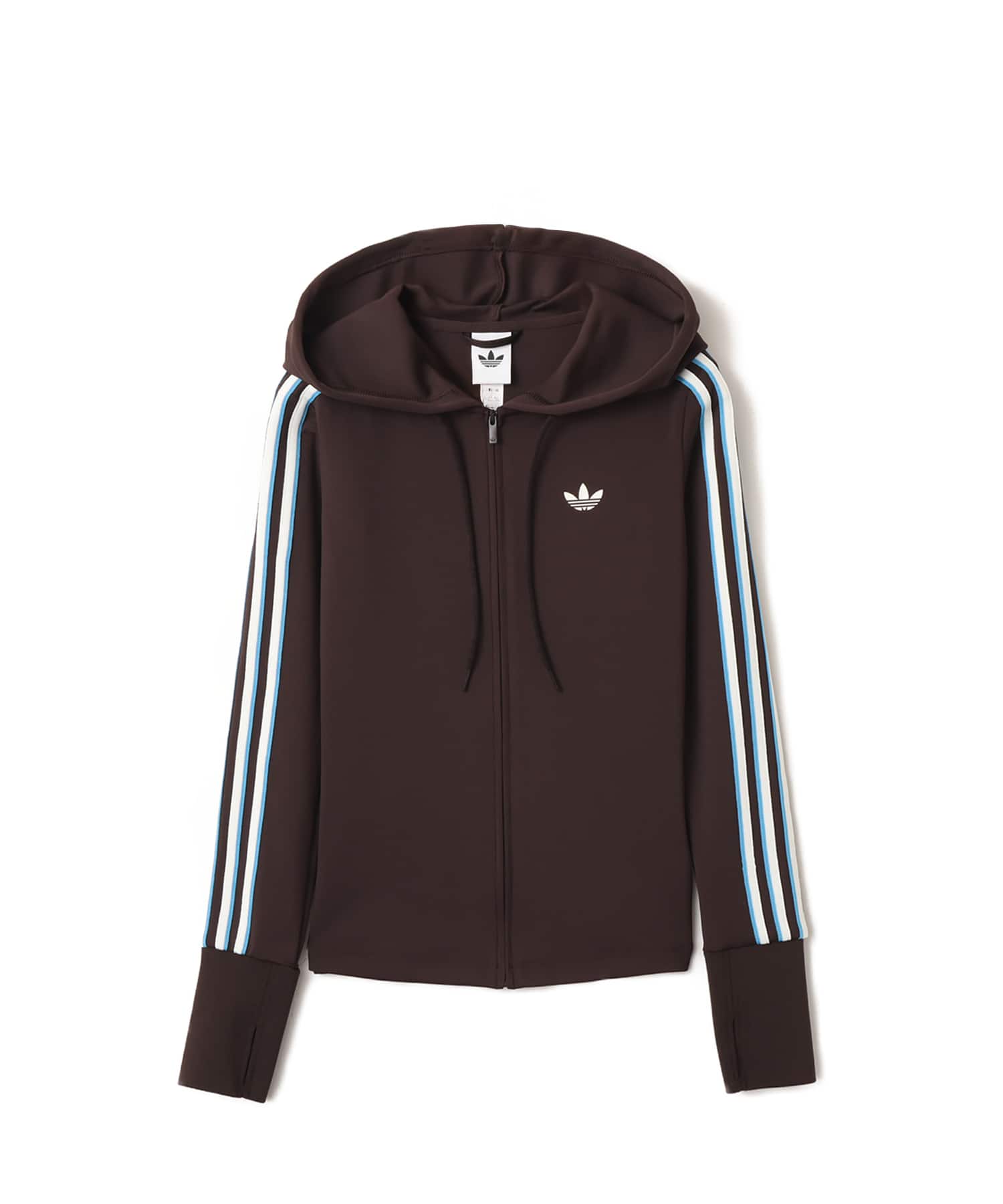 adidas HOODED TREFOIL ZIPPER JACKET オーロラコーヒーのメイン画像