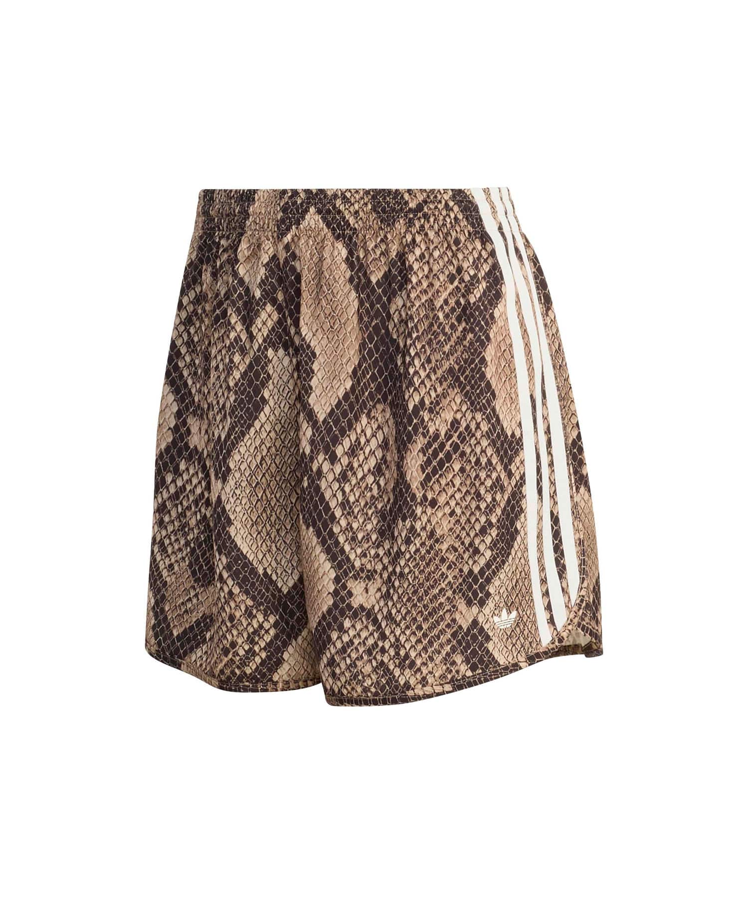 adidas SNAKE PRINT SATIN SHORTS リネン/マジックベージュのメイン画像