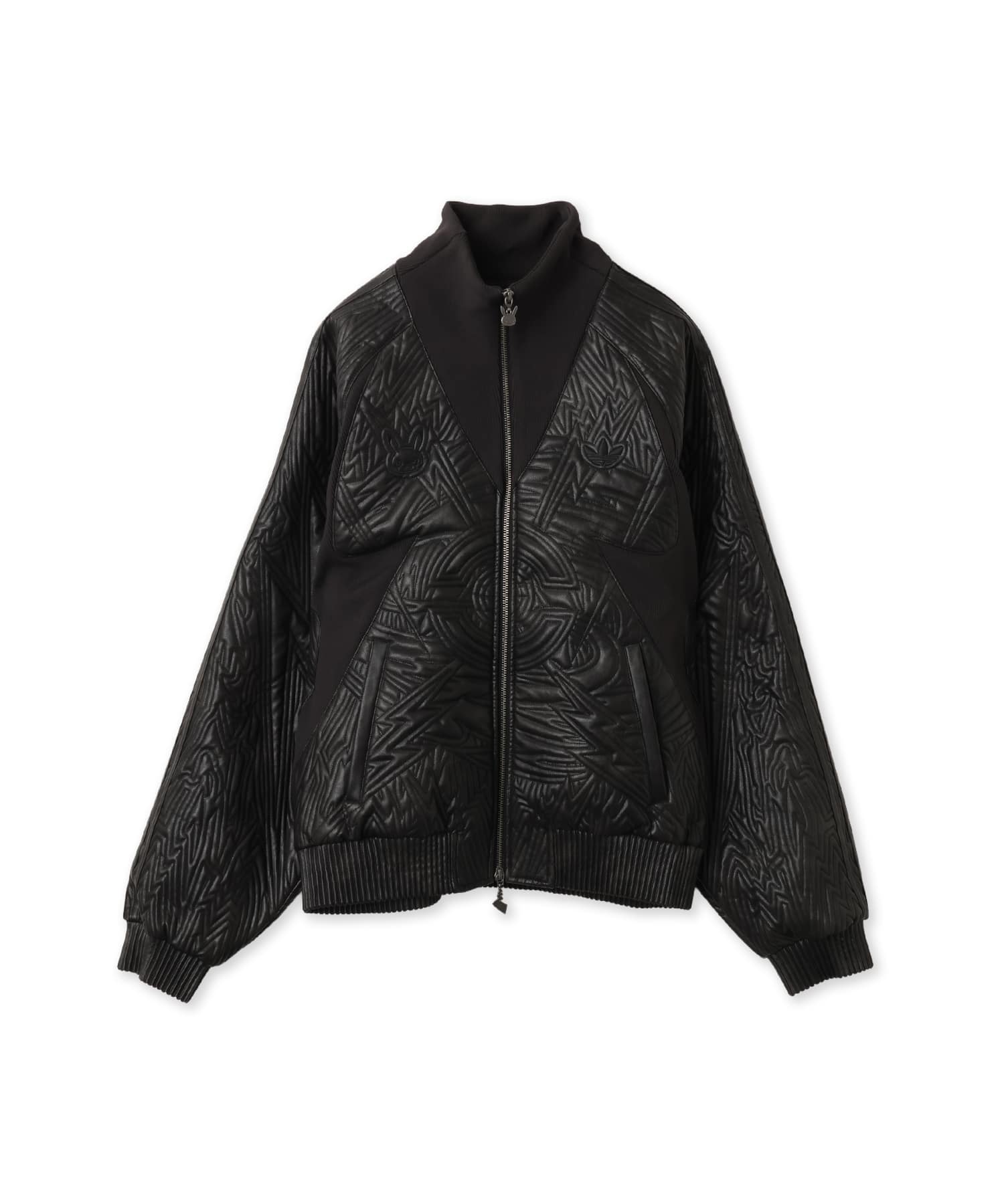 adidas POKEMON PLEATHER JACKET ブラックのメイン画像