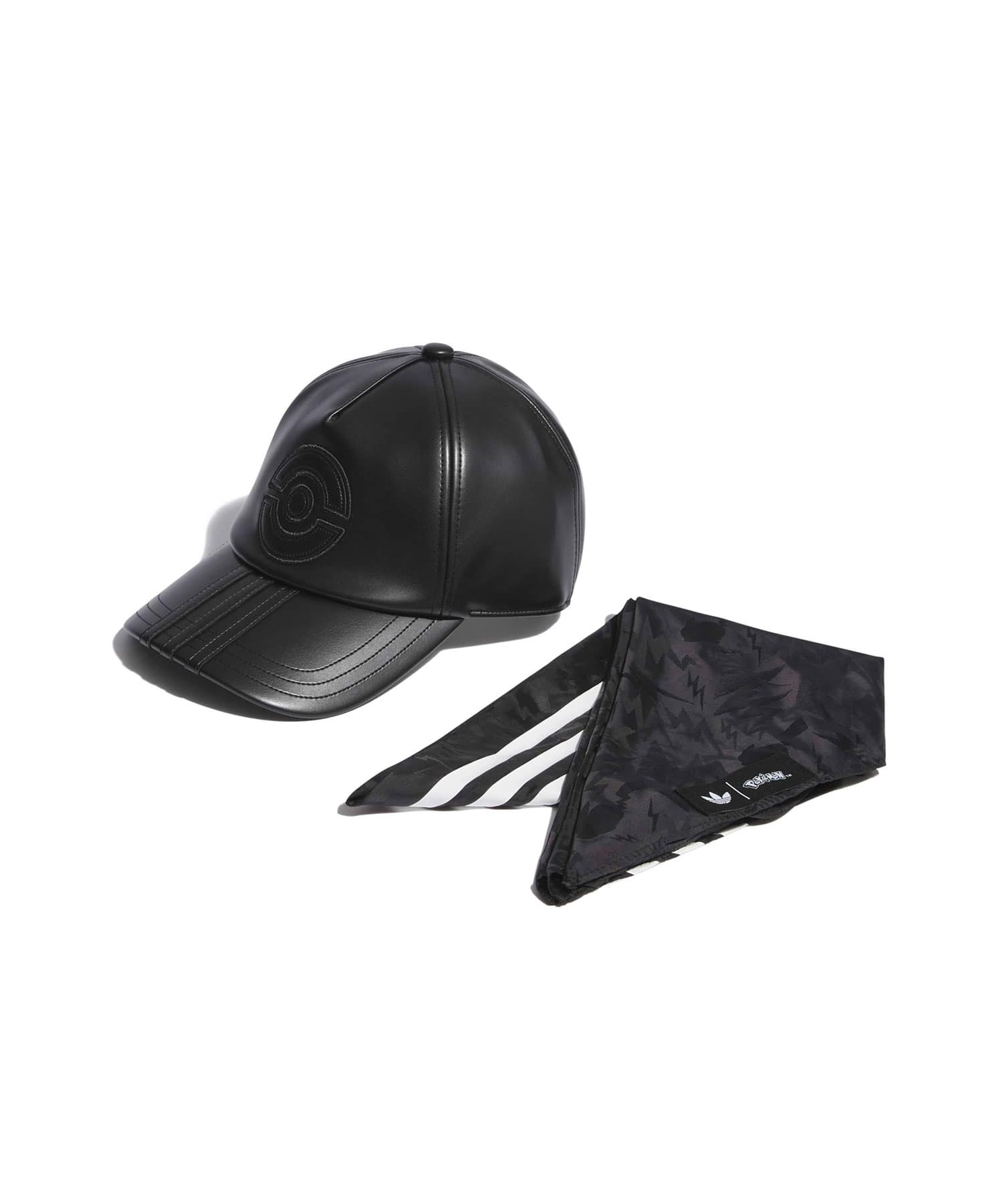 adidas POKEMON PLEATHER CAP ブラックのメイン画像