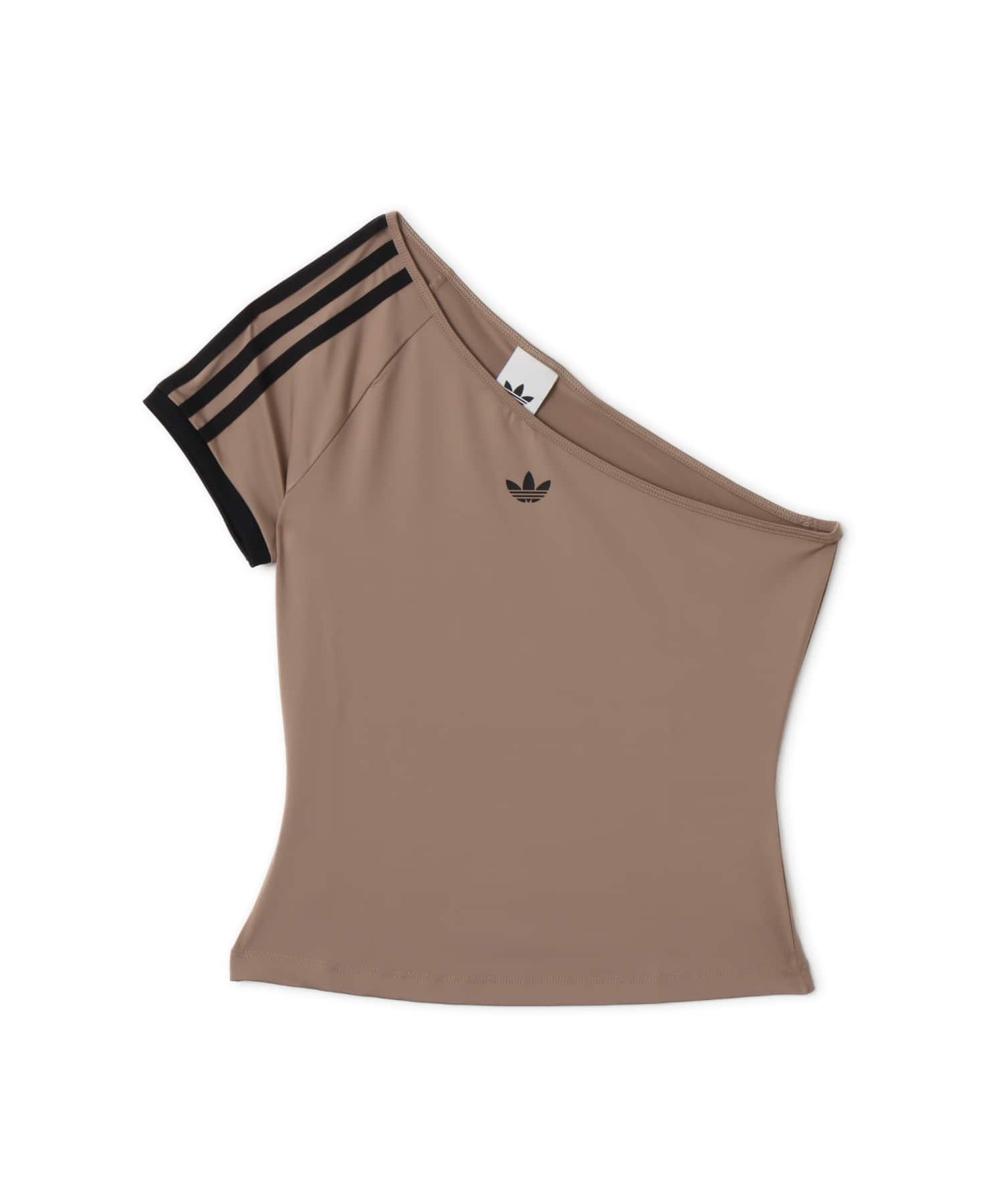 adidas ADILENIUM 5.0  OFFSHOULDER TEE カーキブラウンのメイン画像