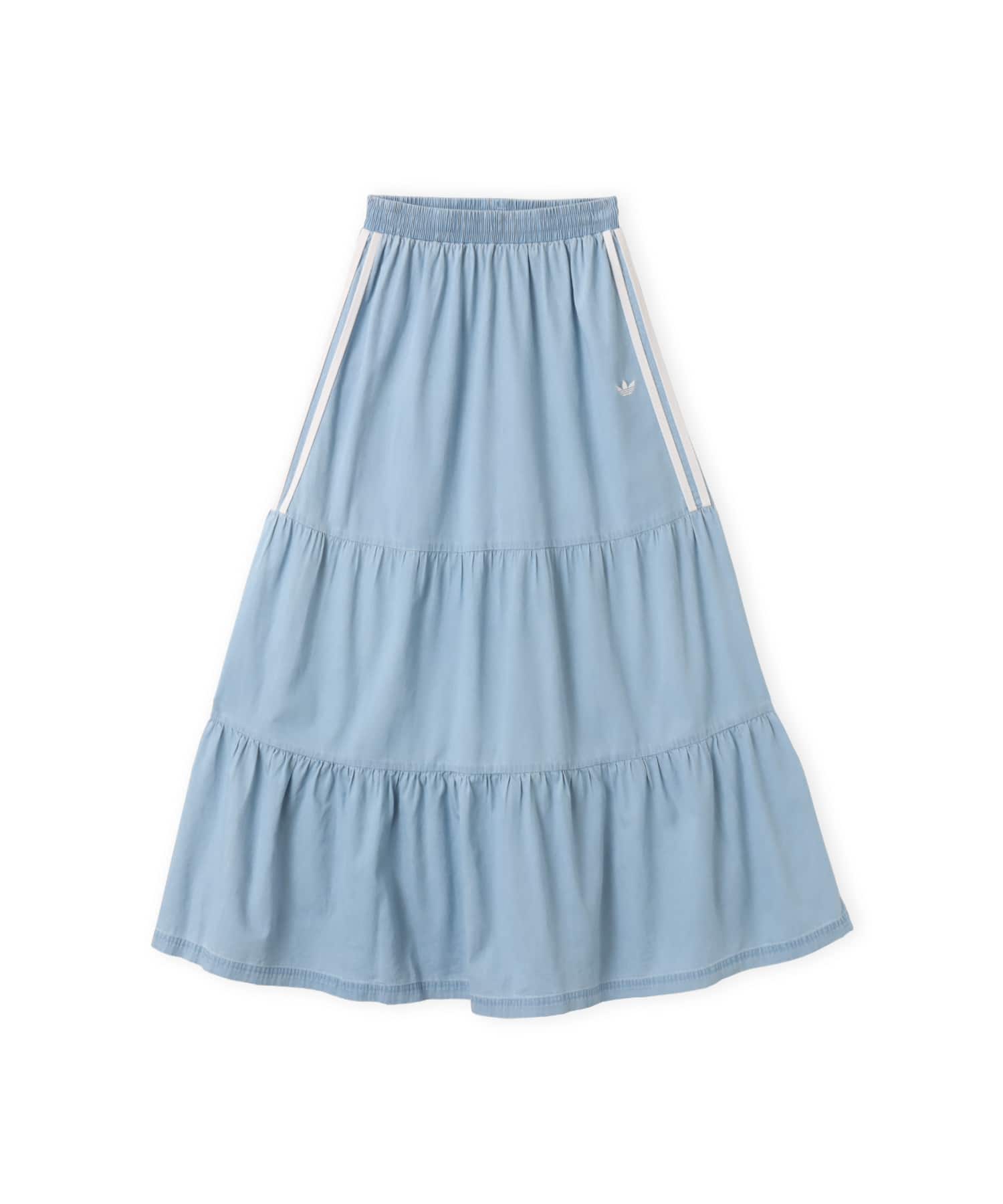 adidas SUMMER GLOW DENIM SKIRT ライトデニムのメイン画像