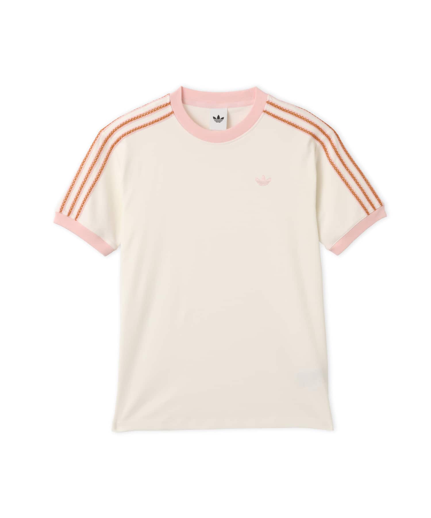 adidas SUMMER GLOW ADVANCED THREE STRIPES T-SHIRT オフホワイトのメイン画像