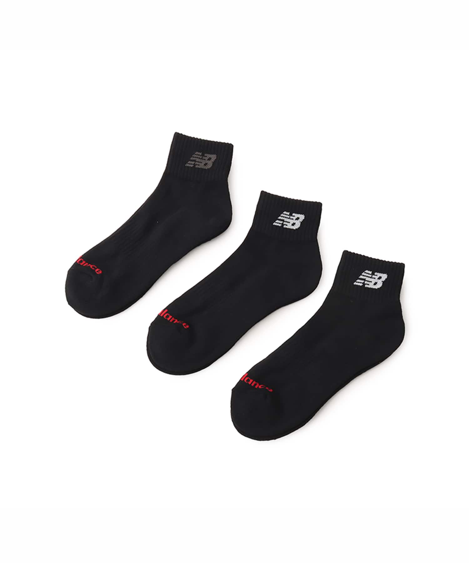 New Balance MID LENGTH 3 PACK SOCKS ブラックのメイン画像