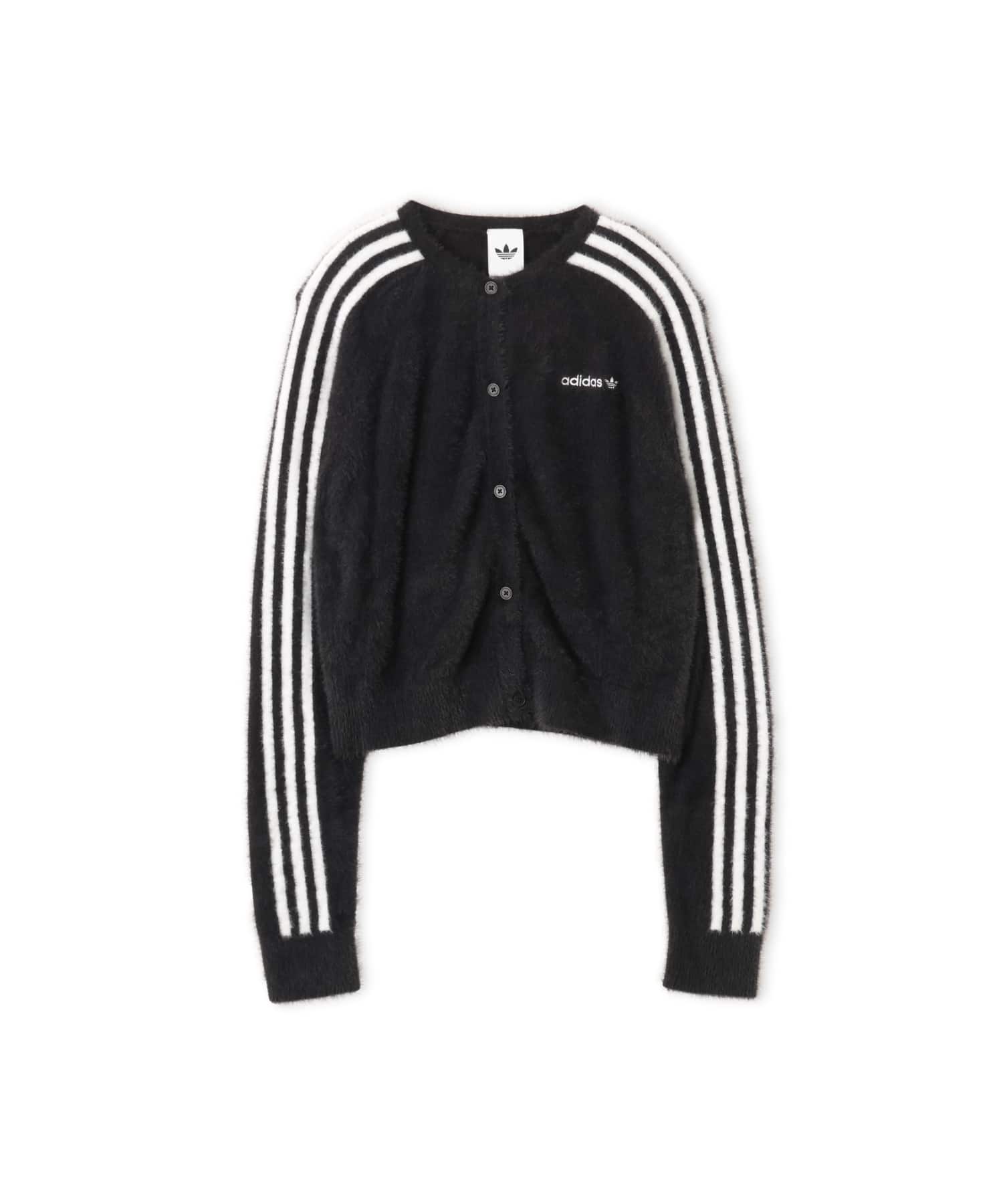 adidas FLUFFY CARDIGAN ブラックのメイン画像