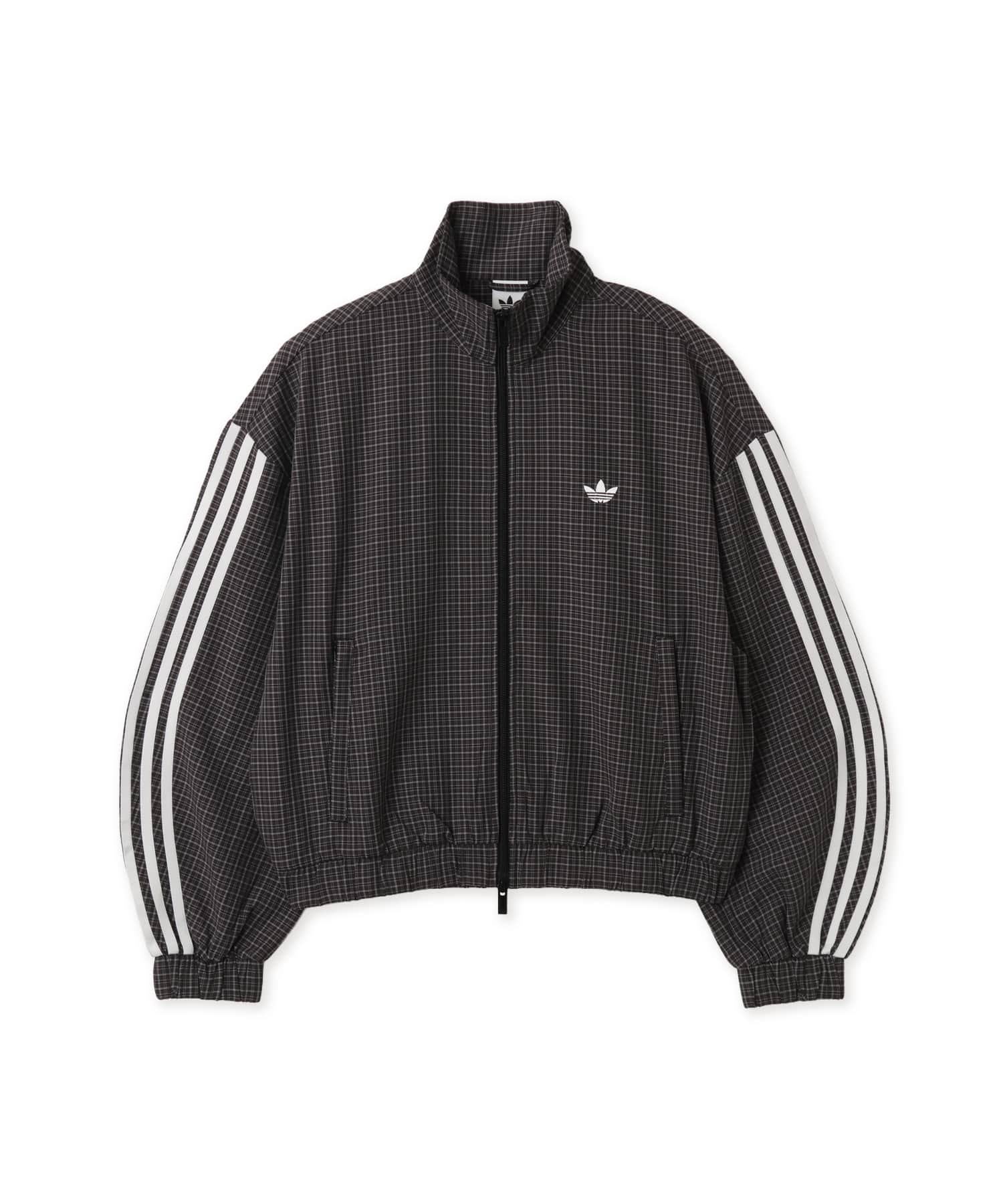 adidas CHECKS TRACK TOP ブラック/グレースリーのメイン画像