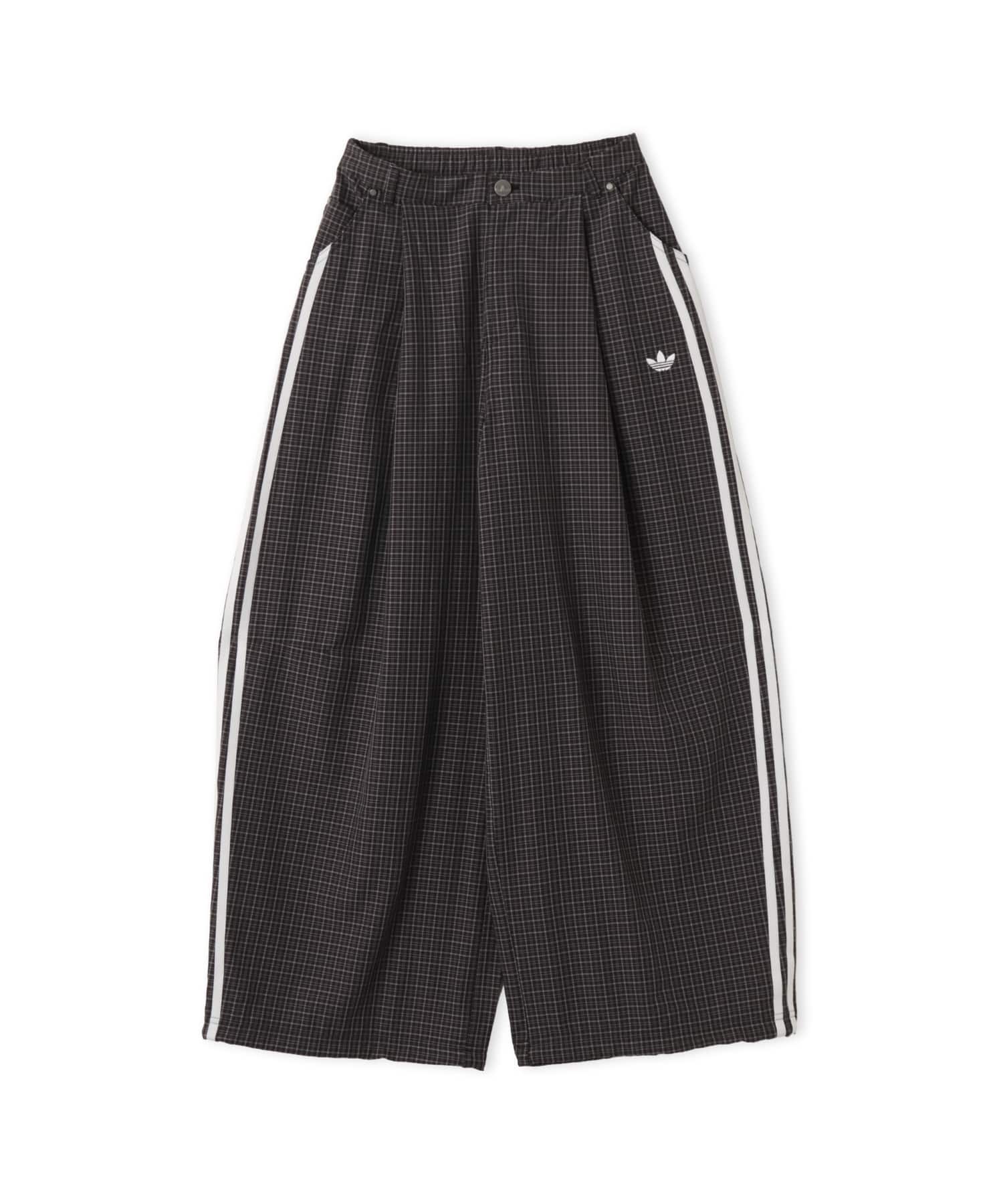 adidas CHECKS TROUSER LOOSE PANTS ブラック/グレースリーのメイン画像