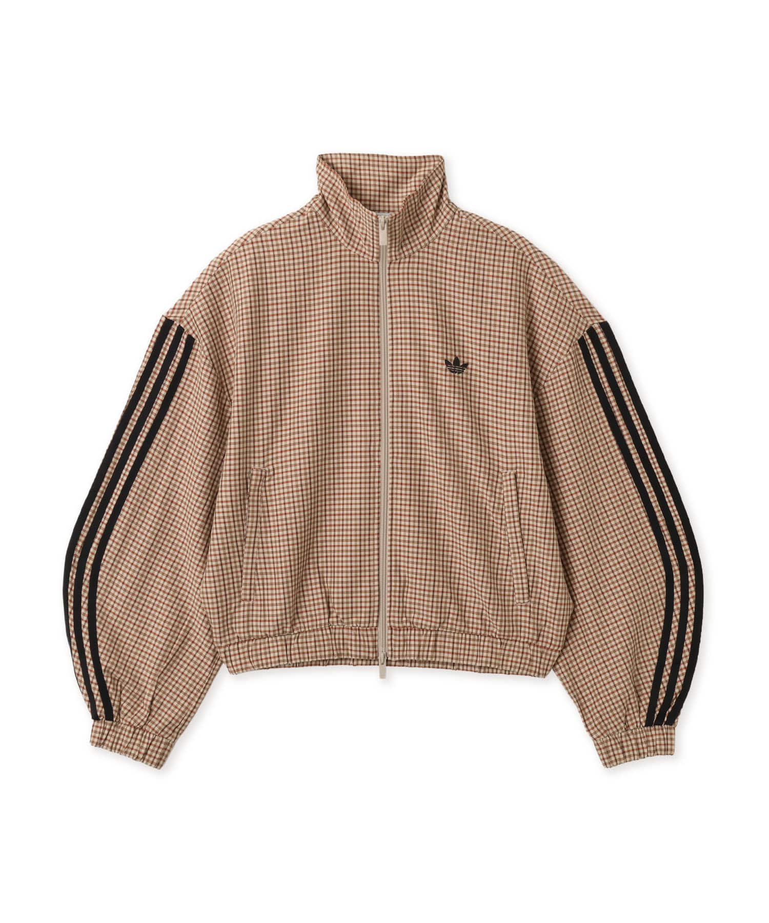 adidas CHECKS TRACK TOP クリスタルリネン/オーロラコーヒーのメイン画像