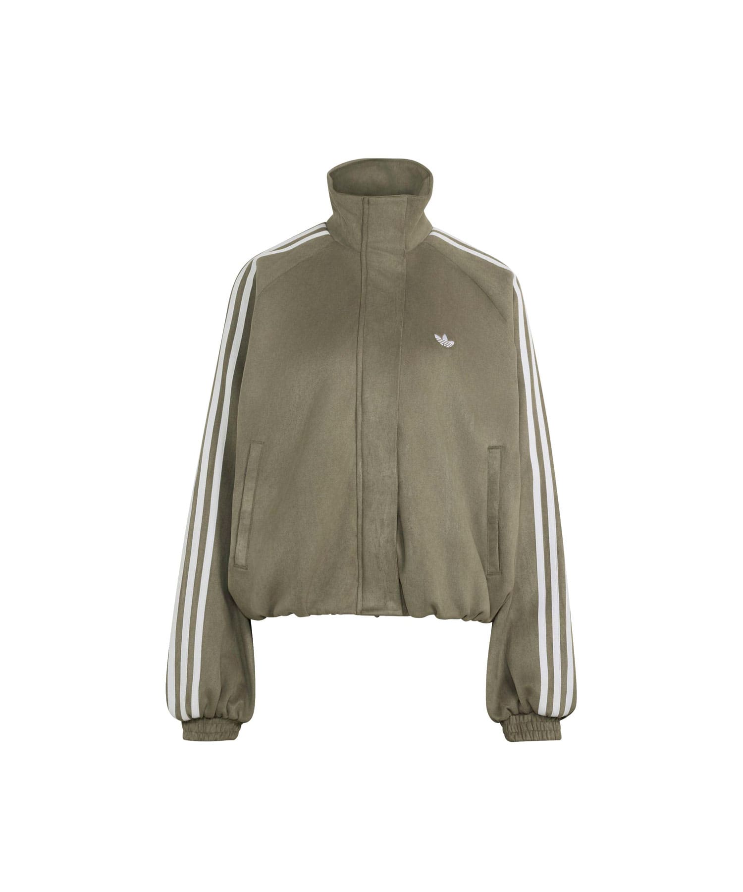 adidas ADILENIUM FAUX SUEDE TRACK TOP オリーブストレータのメイン画像
