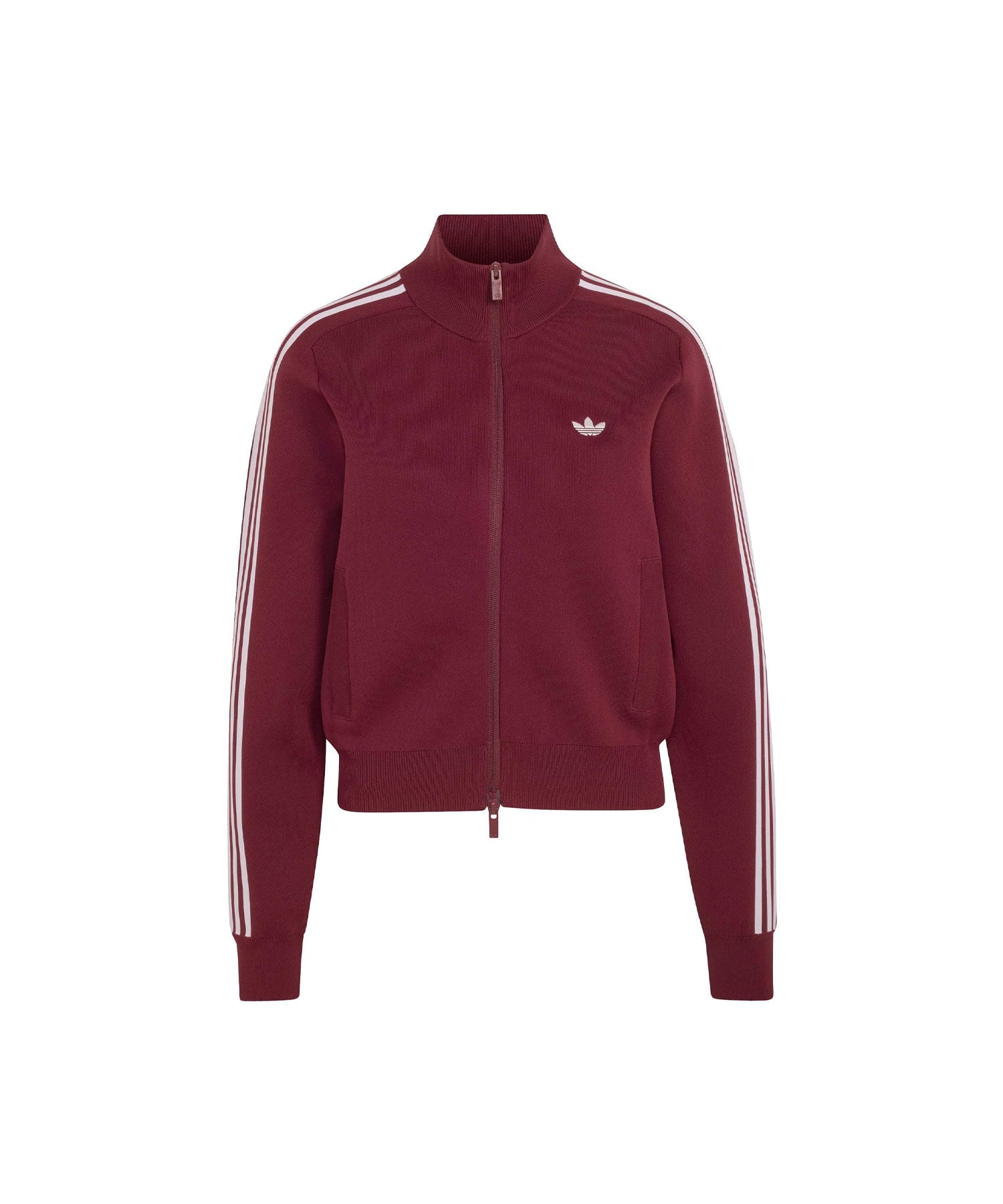 adidas ADILENIUM SLIM KNIT TRACK TOP マルーンのメイン画像