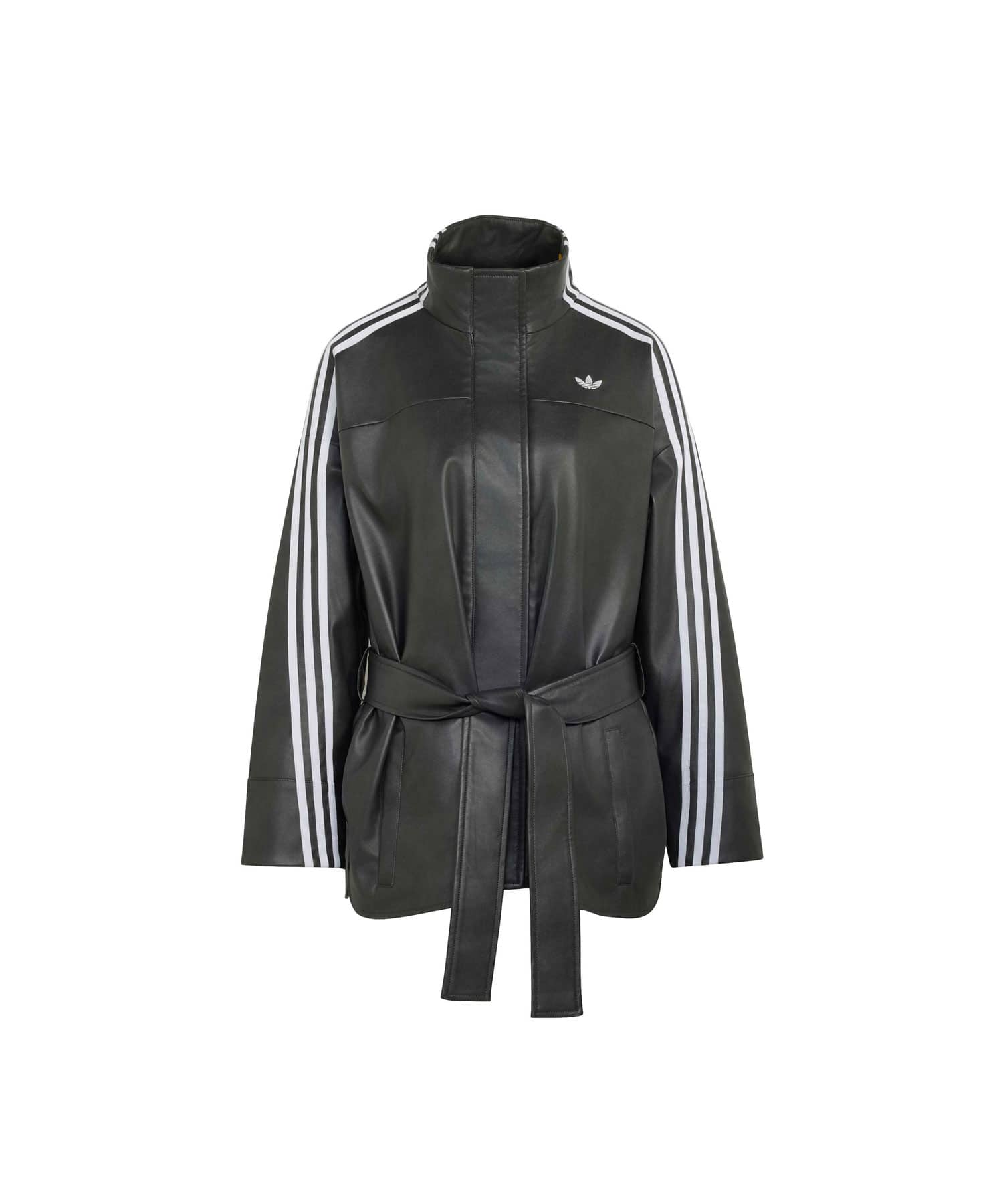 adidas ADILENIUM PLEATHER JACKET ブラックのメイン画像