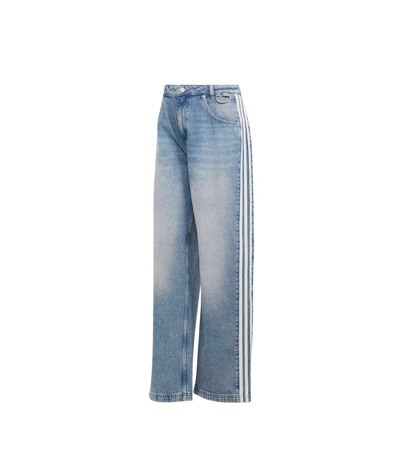 adidas ADILENIUM BAGGY DENIM PANTS ブルーのメイン画像