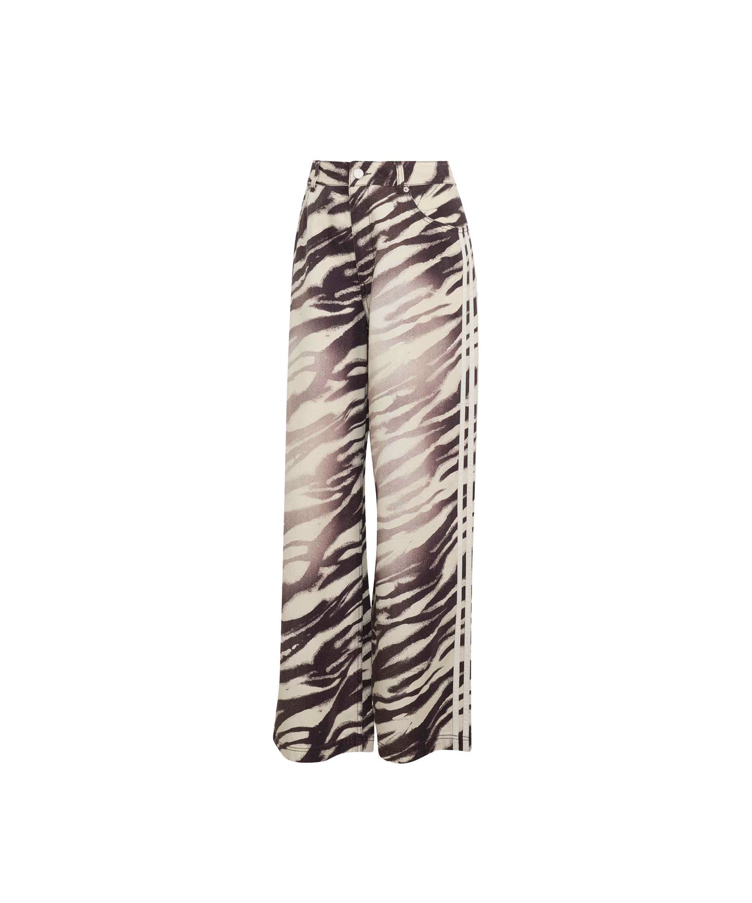 adidas ADILENIUM ZEBRA WIDE LEG DENIM PT オーロラコーヒーのメイン画像