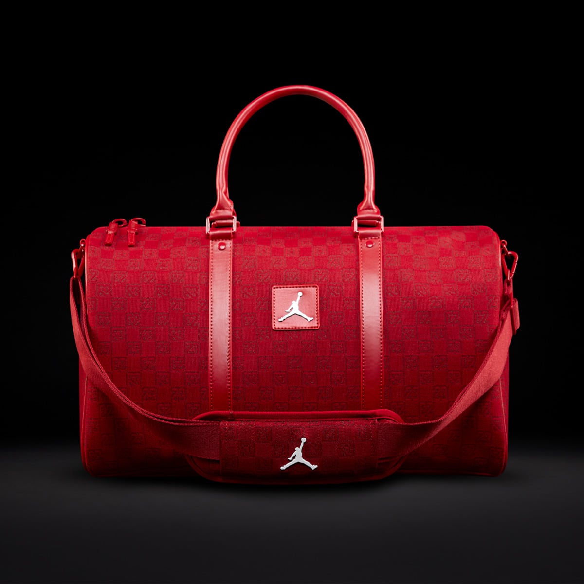 Jordan Monogram Logo Duffel Bag Red