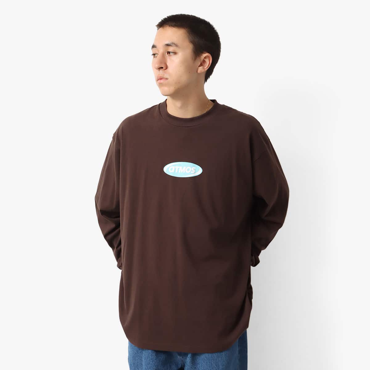 atmos Shop list logo LS T-shirts BROWNのメイン画像