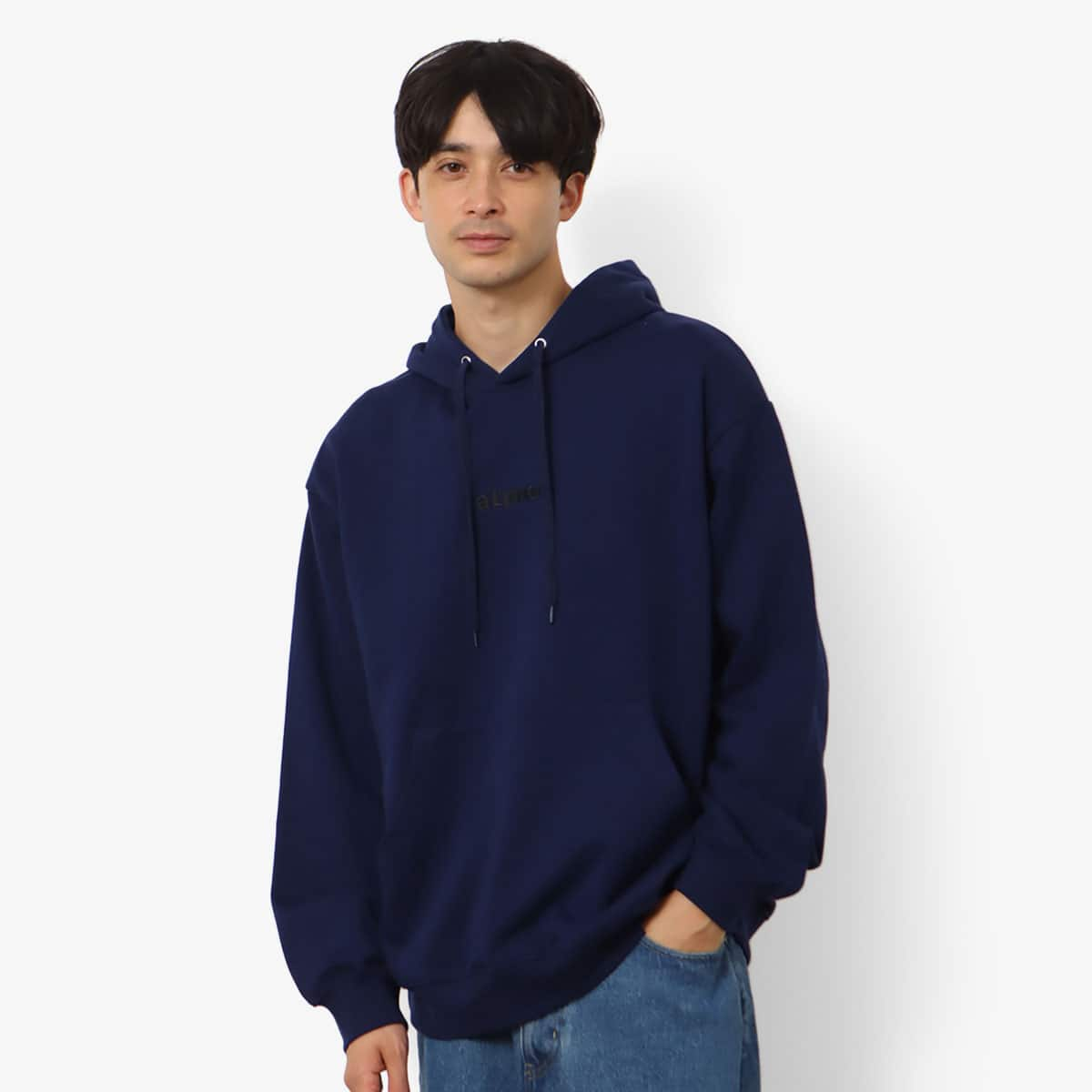 atmos Embroidery Classic Logo Hooded Sweatshirt NAVY 23FA-I