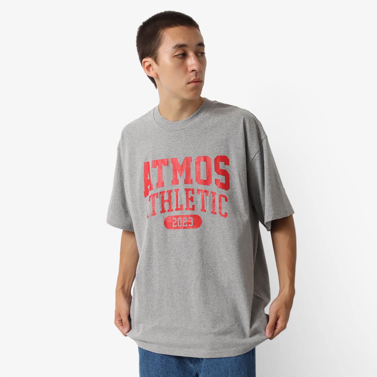 atmos Vintage College Logo T-shirts GREYのメイン画像