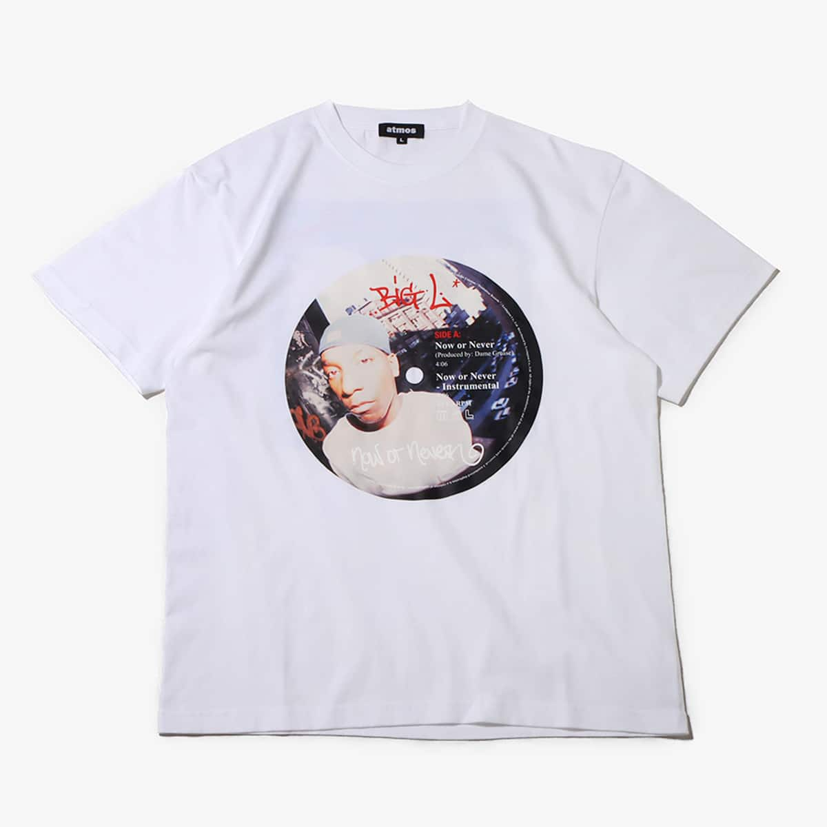 atmos × BIG L × Manhattan Records Vinyl T-shirts WHITE