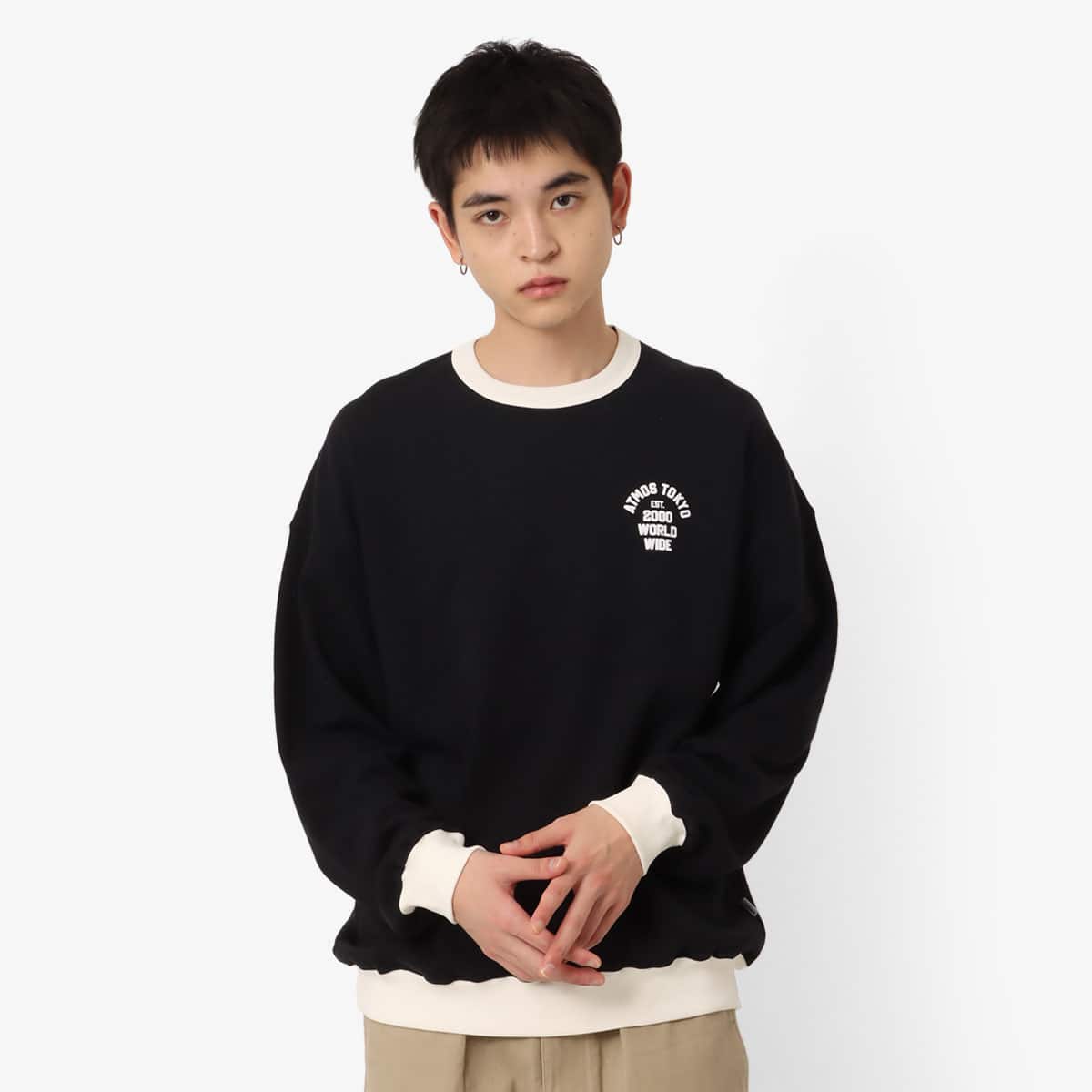 atmos Ringer Sweatshirt BLACKのメイン画像