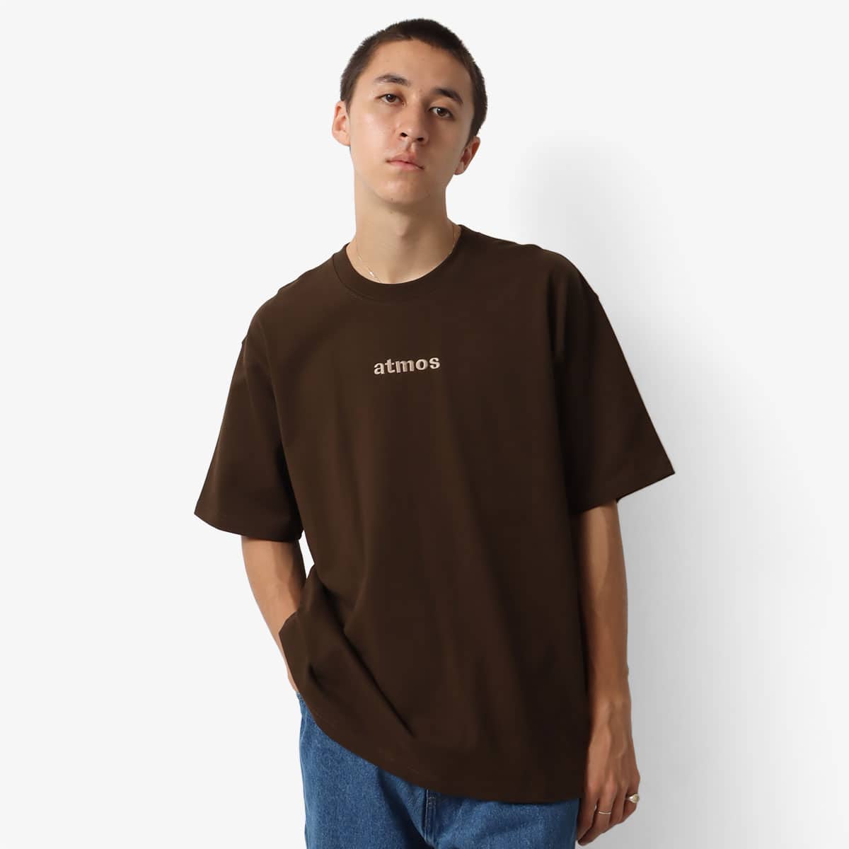 atmos Embroidery Classic Logo T-shirts BROWN 24SP-I_photo_large