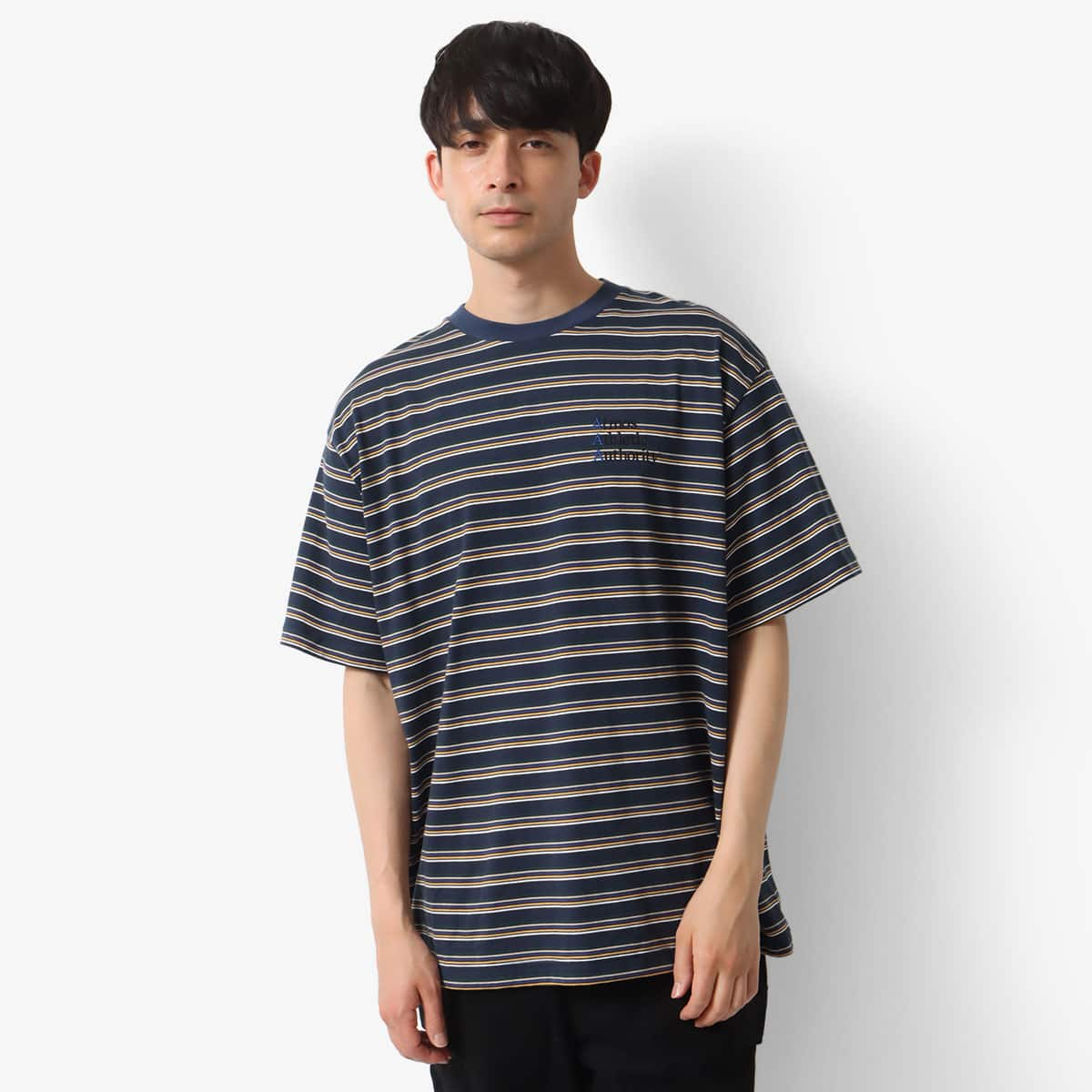 atmos Border T-shirts NAVY