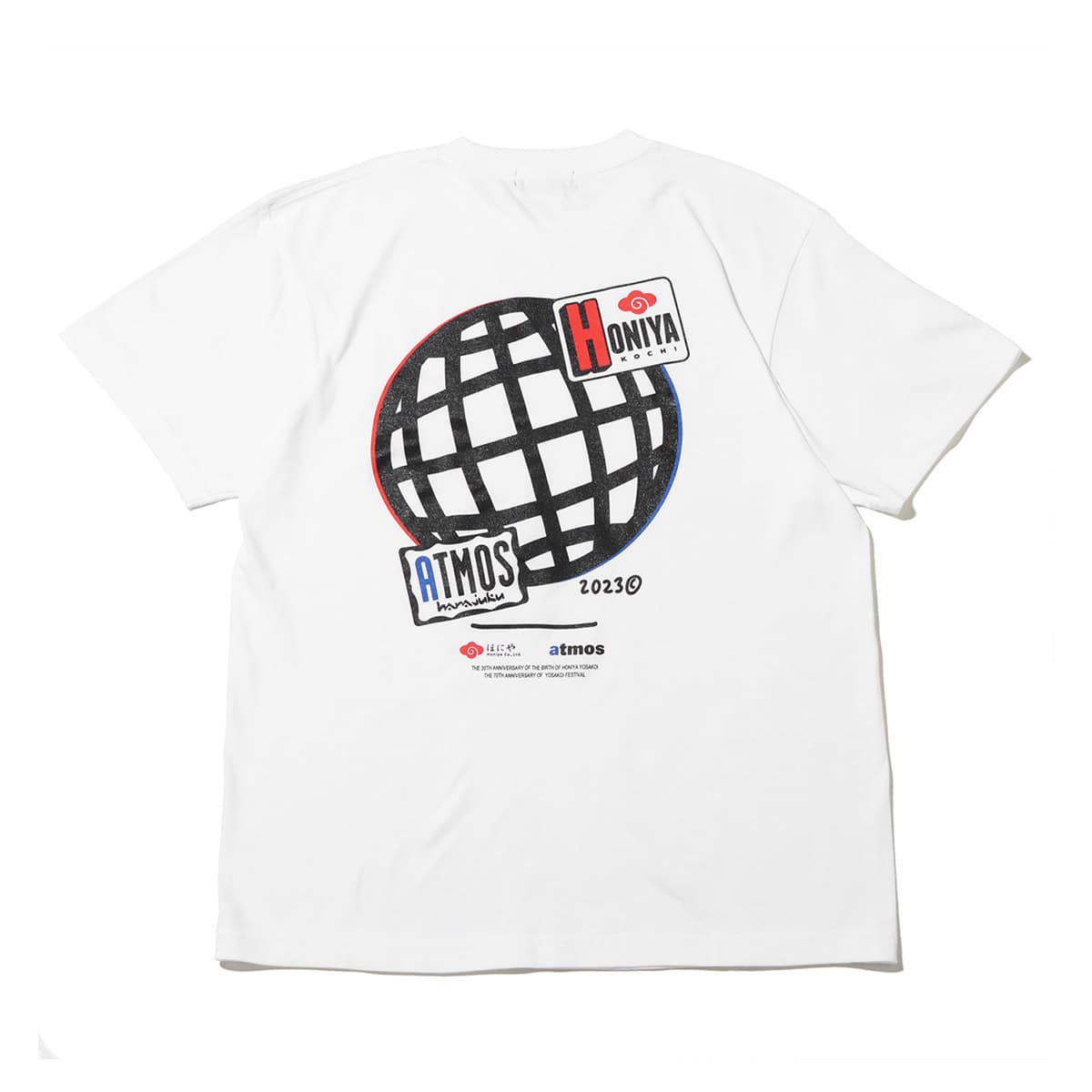 atmos × HONIYA EARTH GLOBE T-SHIRTS WHITEのメイン画像