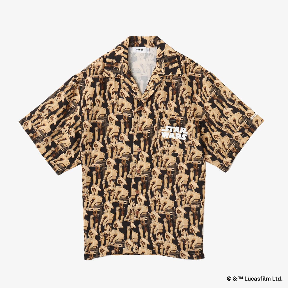 atmos 【STAR WARS】 Battle Droid / Open Collar Shirt BEIGE