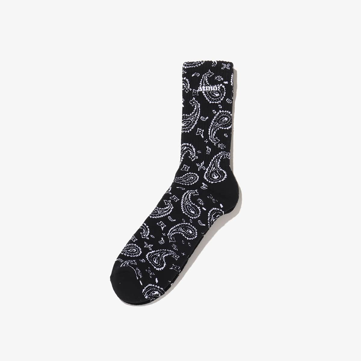 atmos PAISLEY SOCKS BLACK