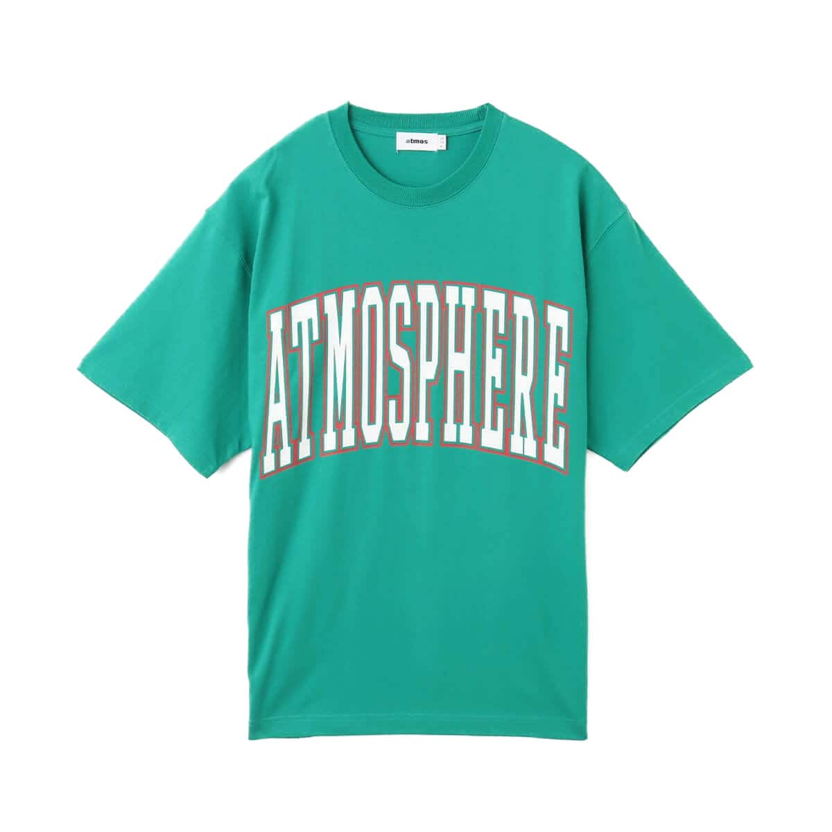 atmos College Logo Crack Print T-shirt GREEN のメイン画像
